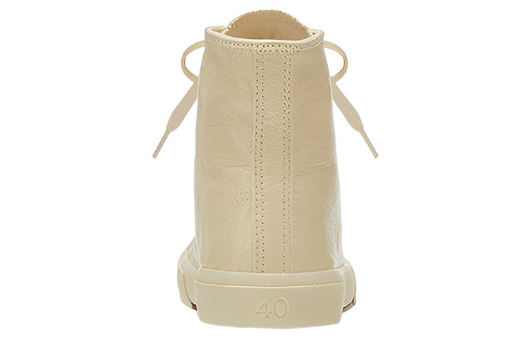 Balenciaga Paris High Top Sneakers 'Beige Leather and Beige Rubber' 688752W3RCA9090 - 4
