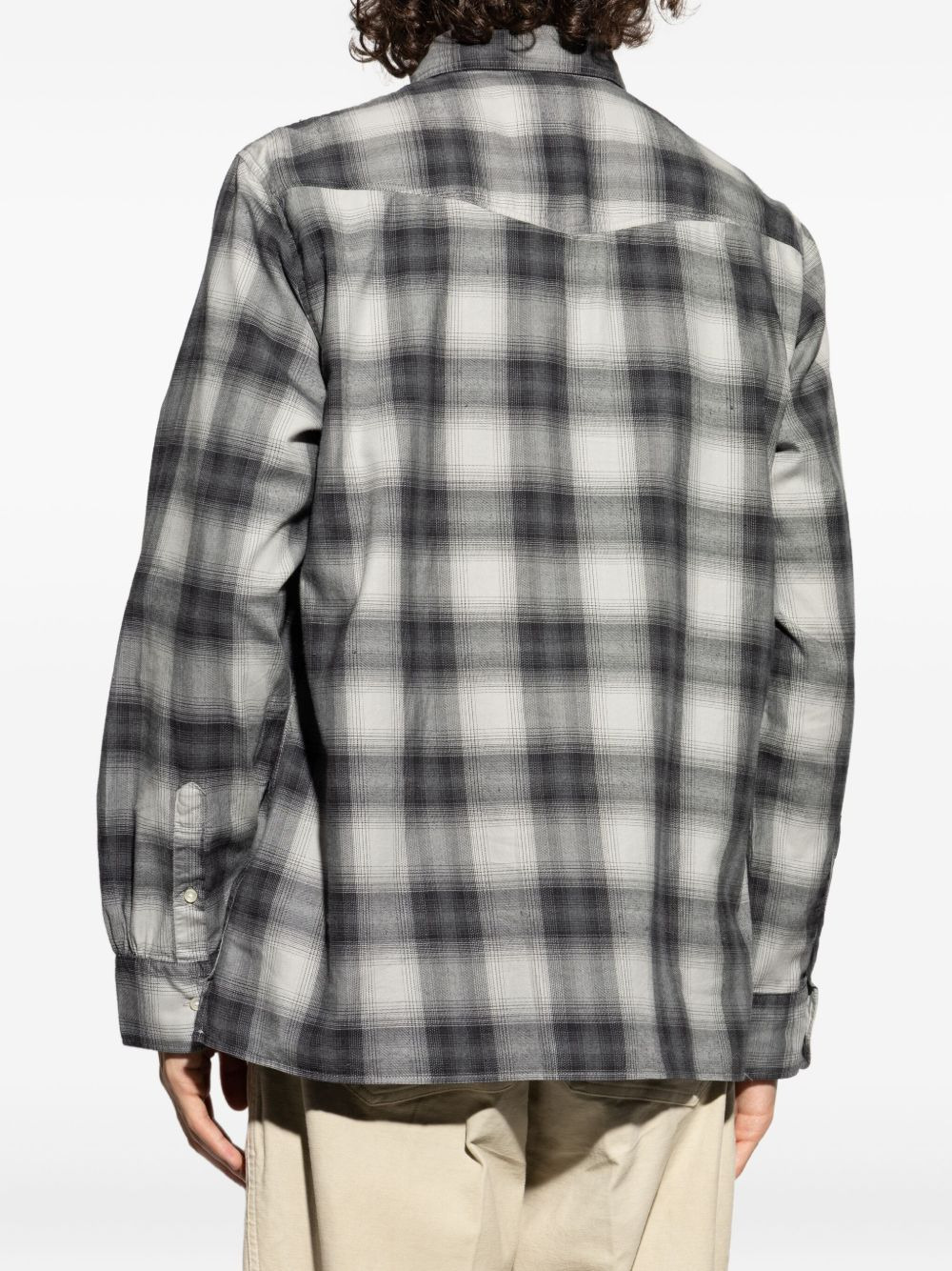 checked cotton shirt - 4