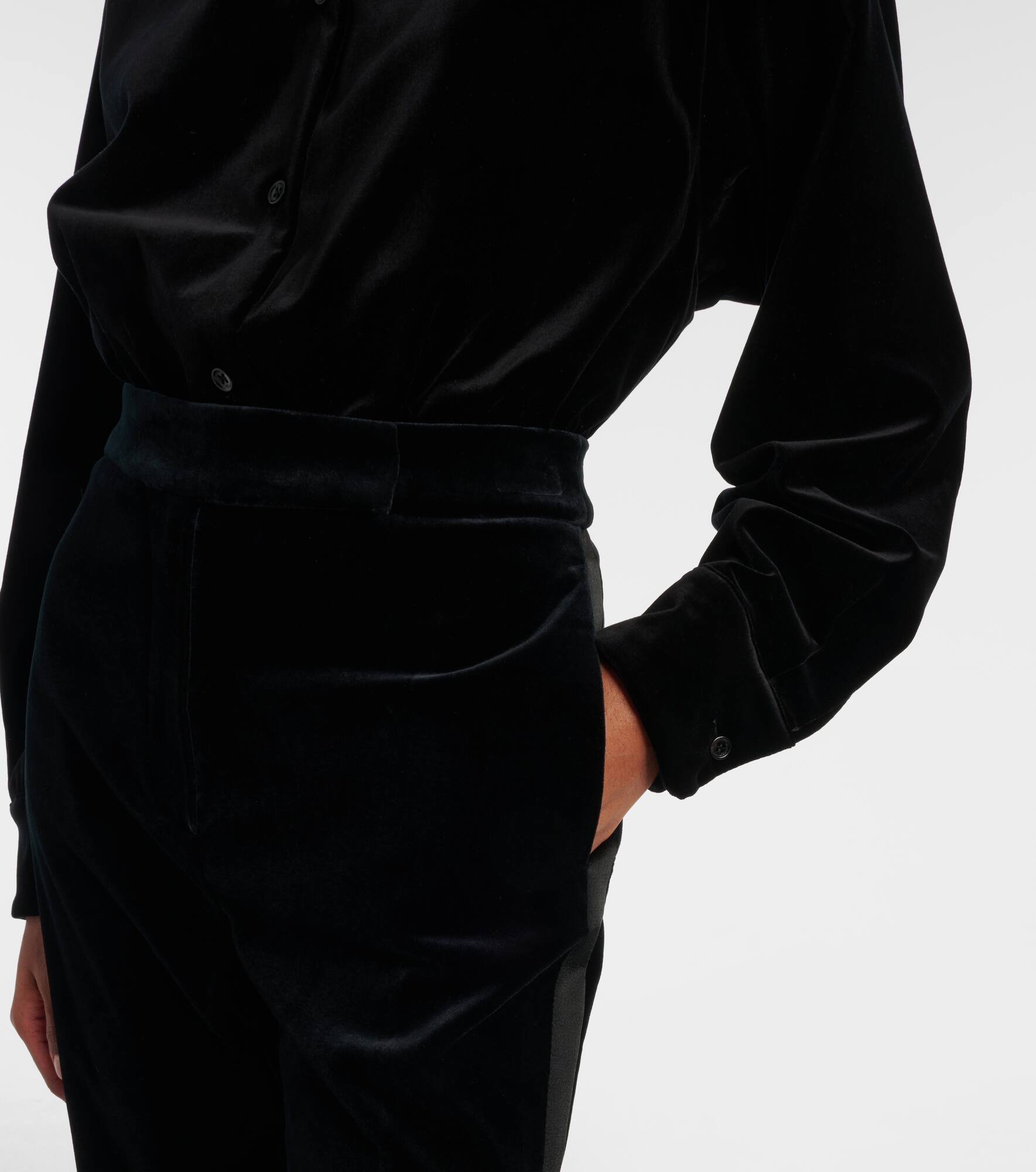 Cotton velvet bodysuit - 6