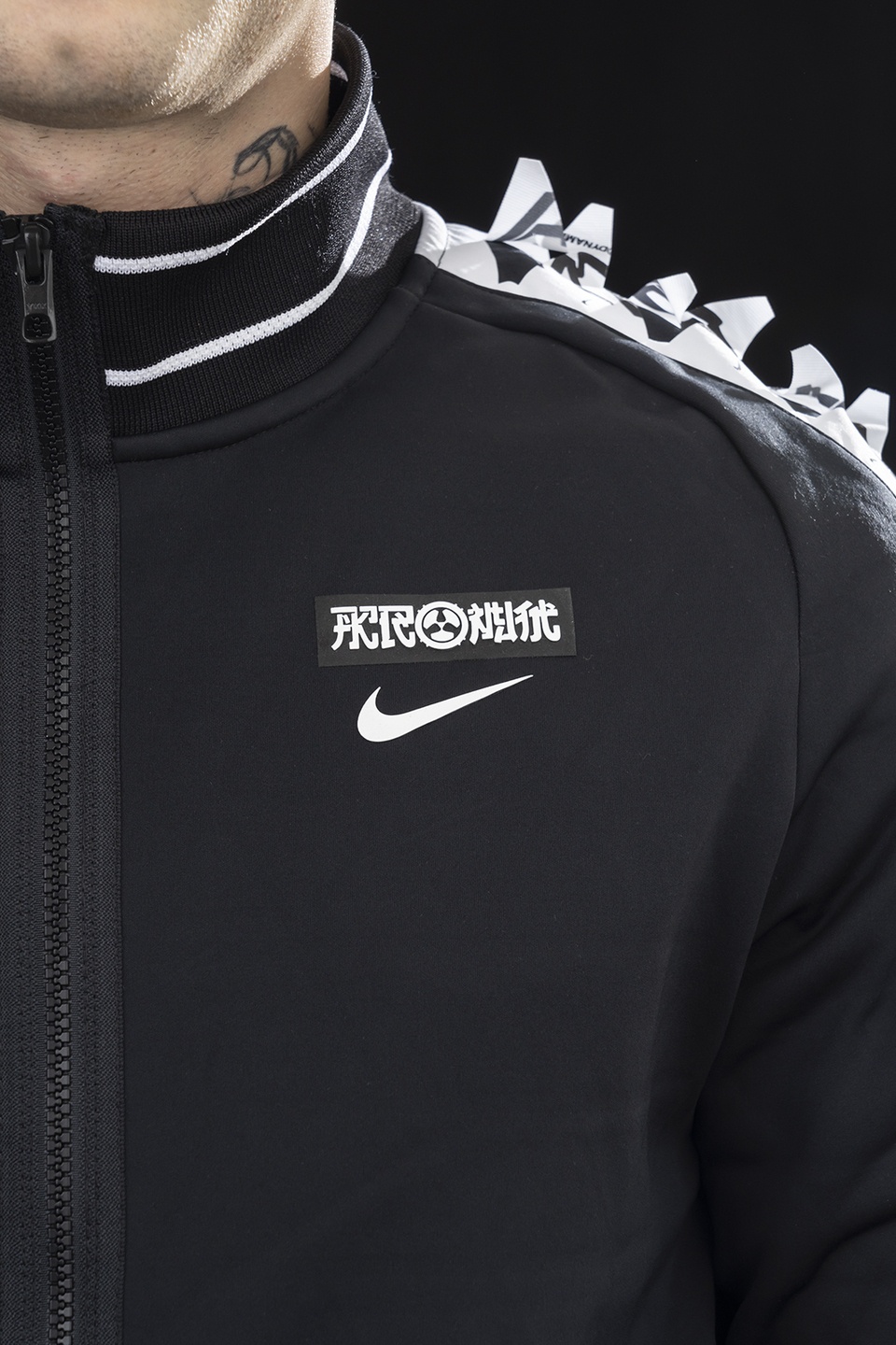 GGG-J1-010 Nike® Acronym® Track Jacket Knit Black/White - 13