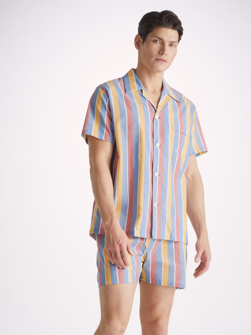 Men's Short Pajamas Amalfi 19 Cotton Batiste Multi - 2