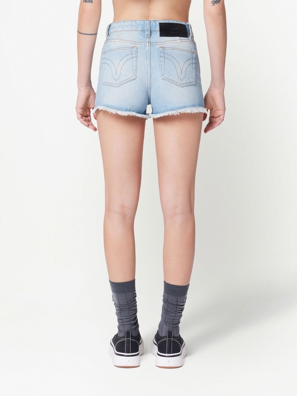 raw-cut mini shorts - 5