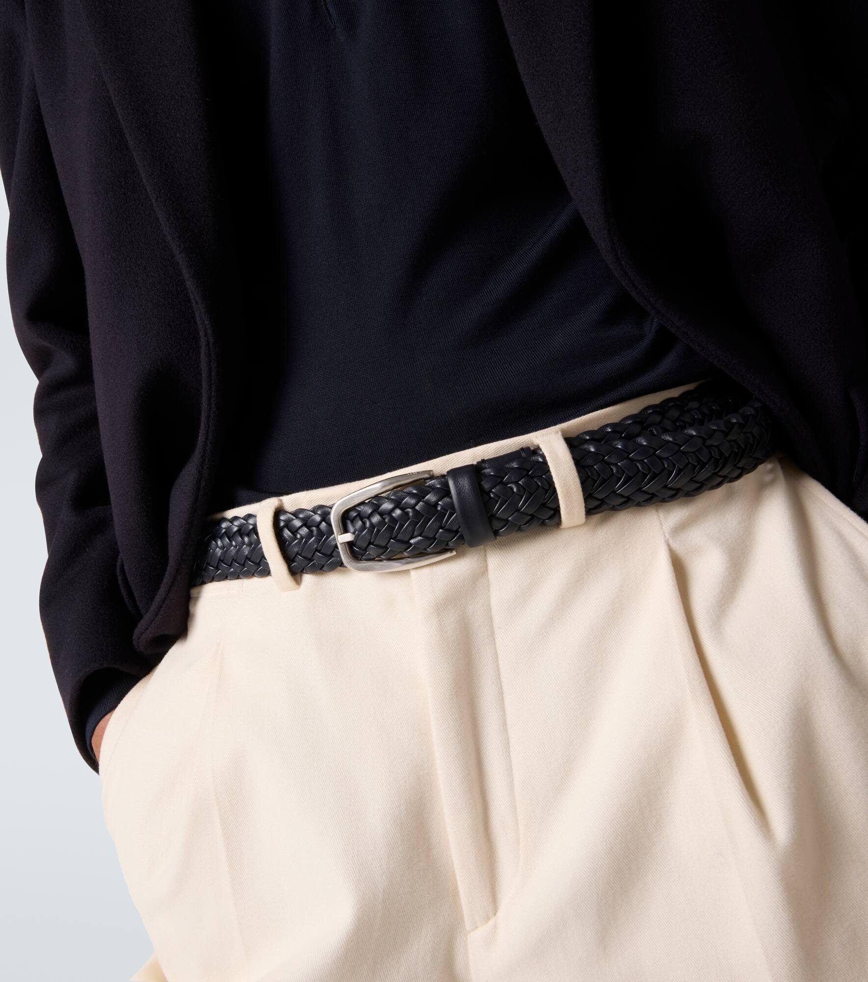 Braided leather belt - 3