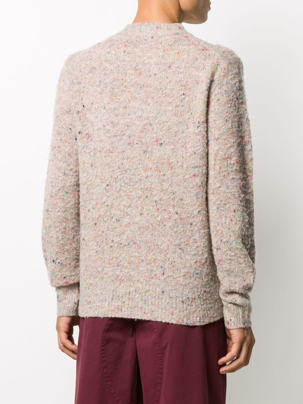 textured crew neck jumper - 4