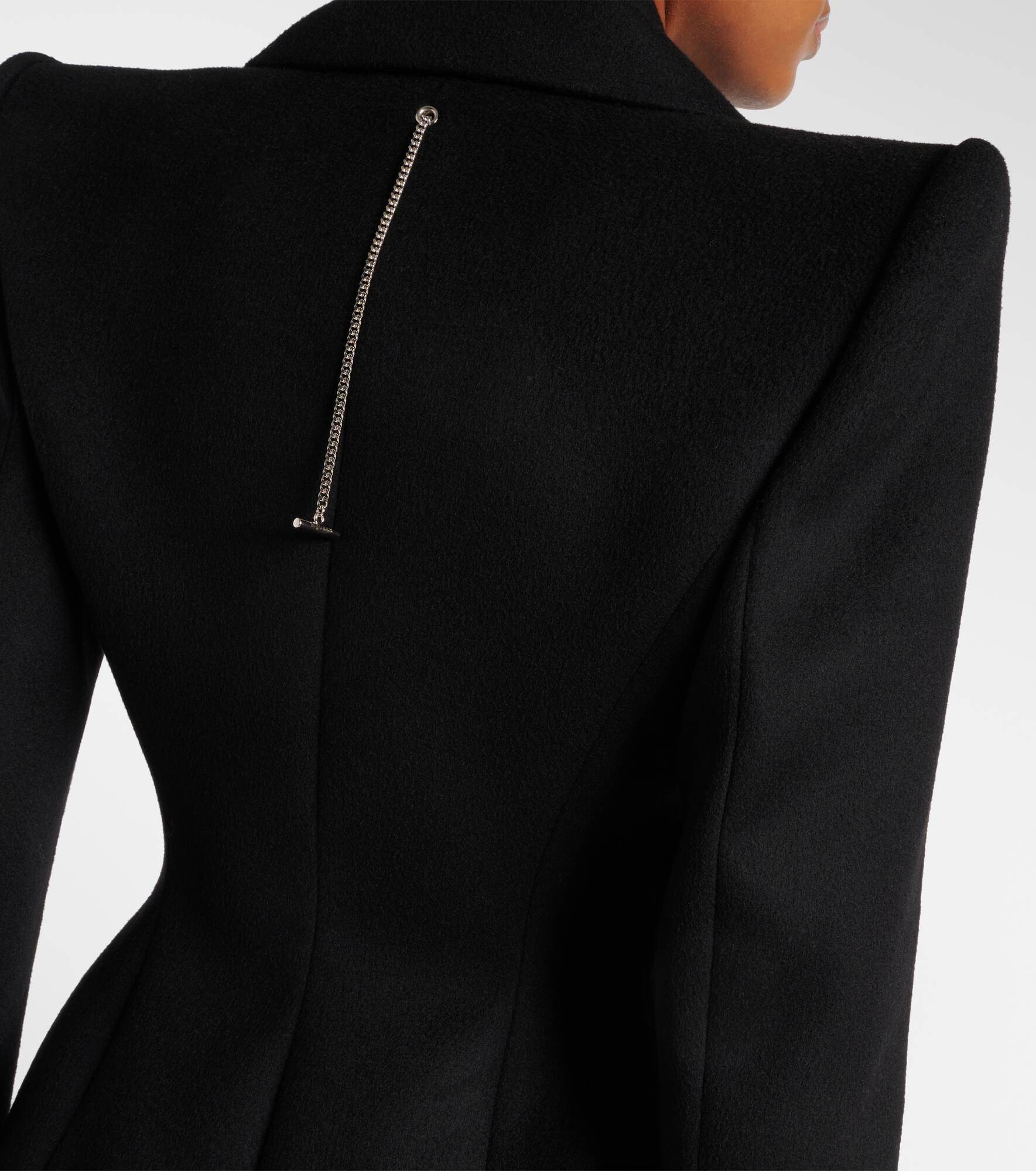 Double-breasted wool and cashmere blazer - 5