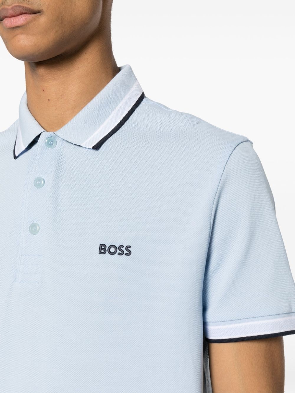 logo-embroidered polo shirt - 5