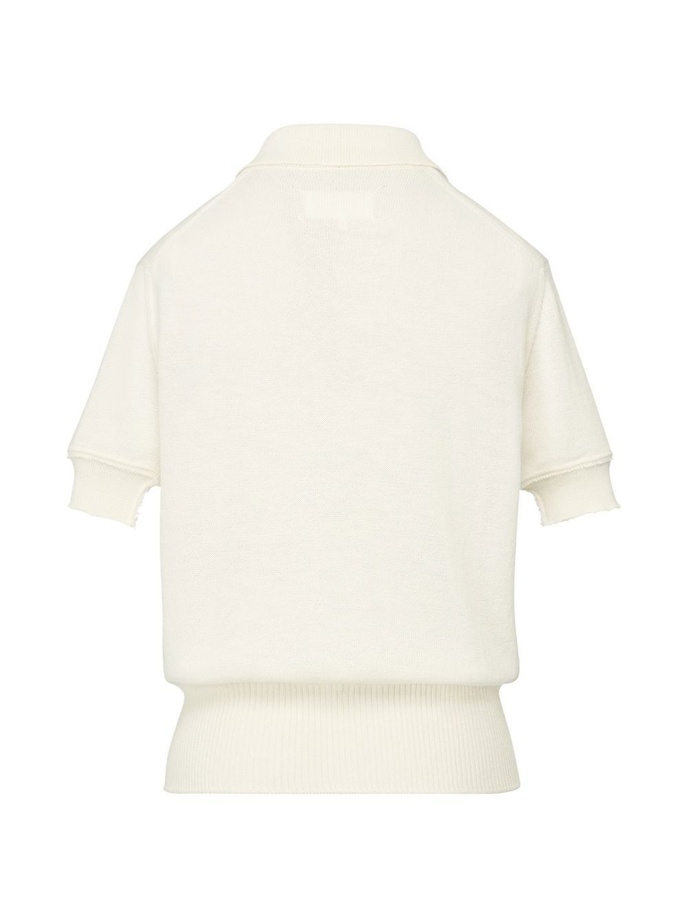 knitted half-sleeved polo shirt - 7