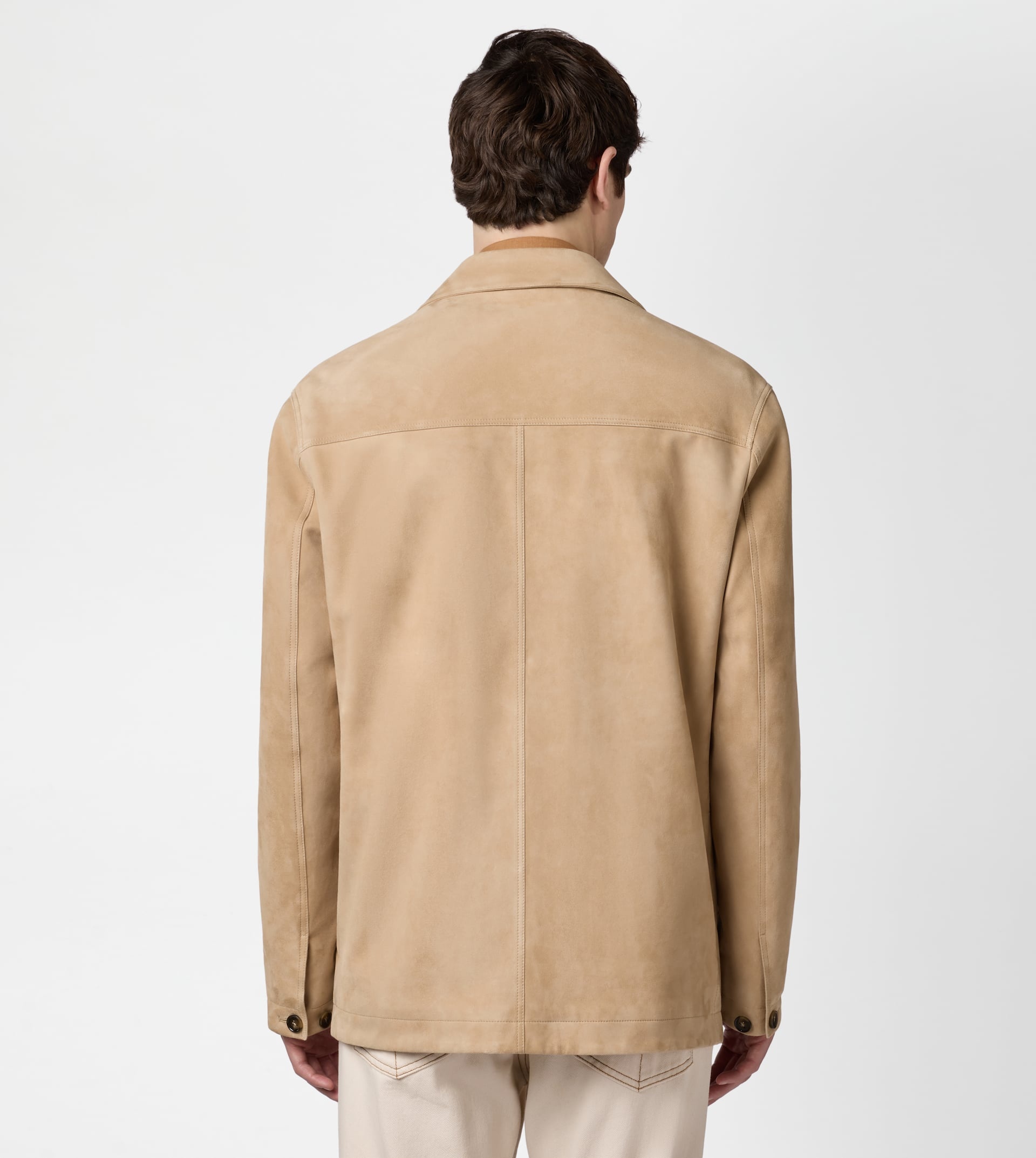 PASHMY BLAZER IN SUEDE - BEIGE - 4