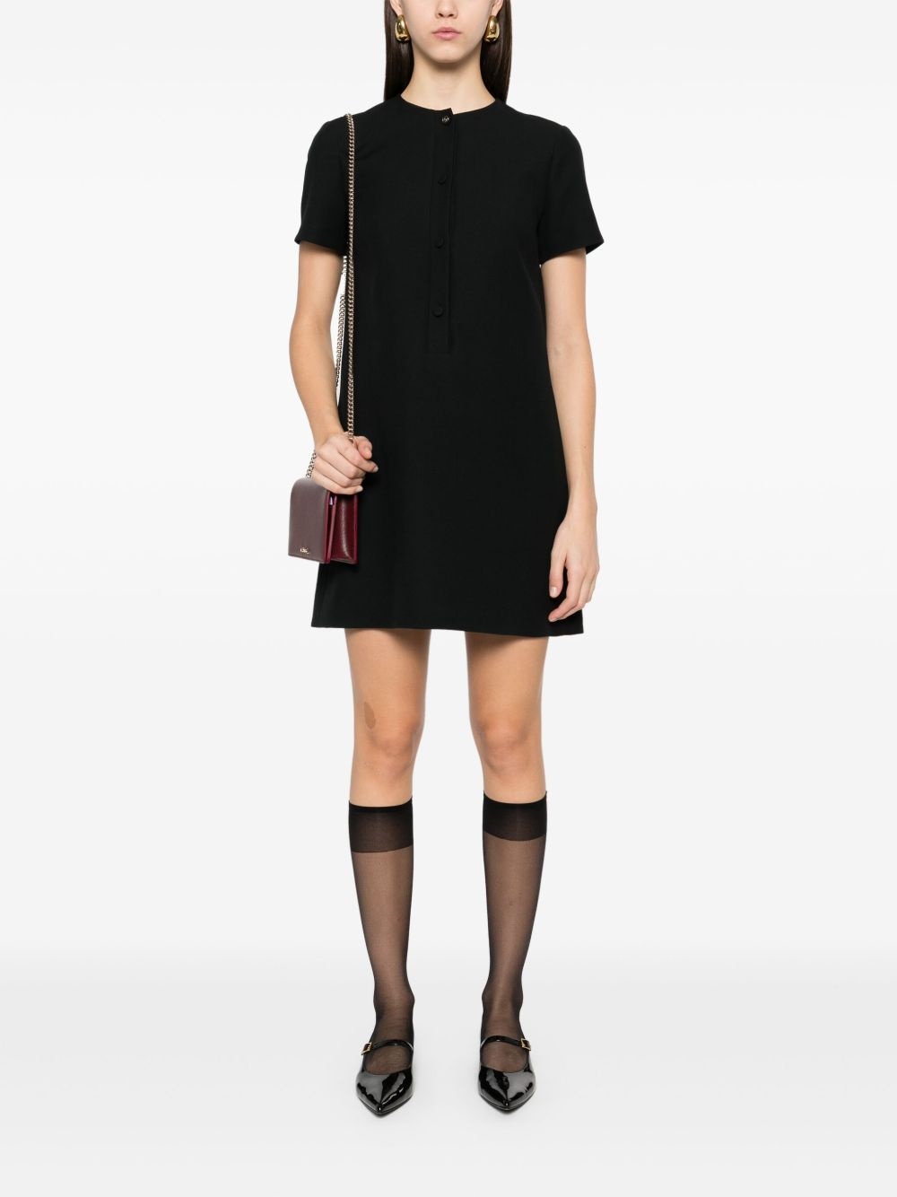 inverted-pleat mini dress - 2