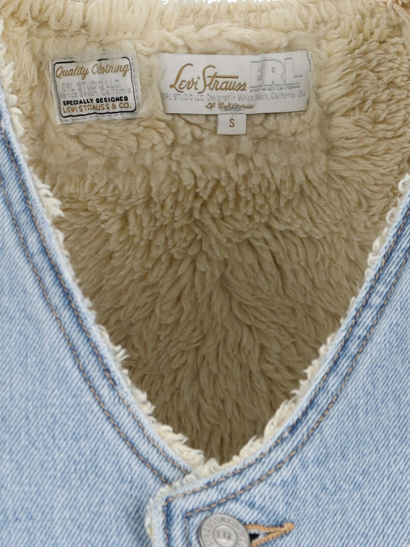 ERL X LEVI'S 'SHERPA' DENIM VEST outlook