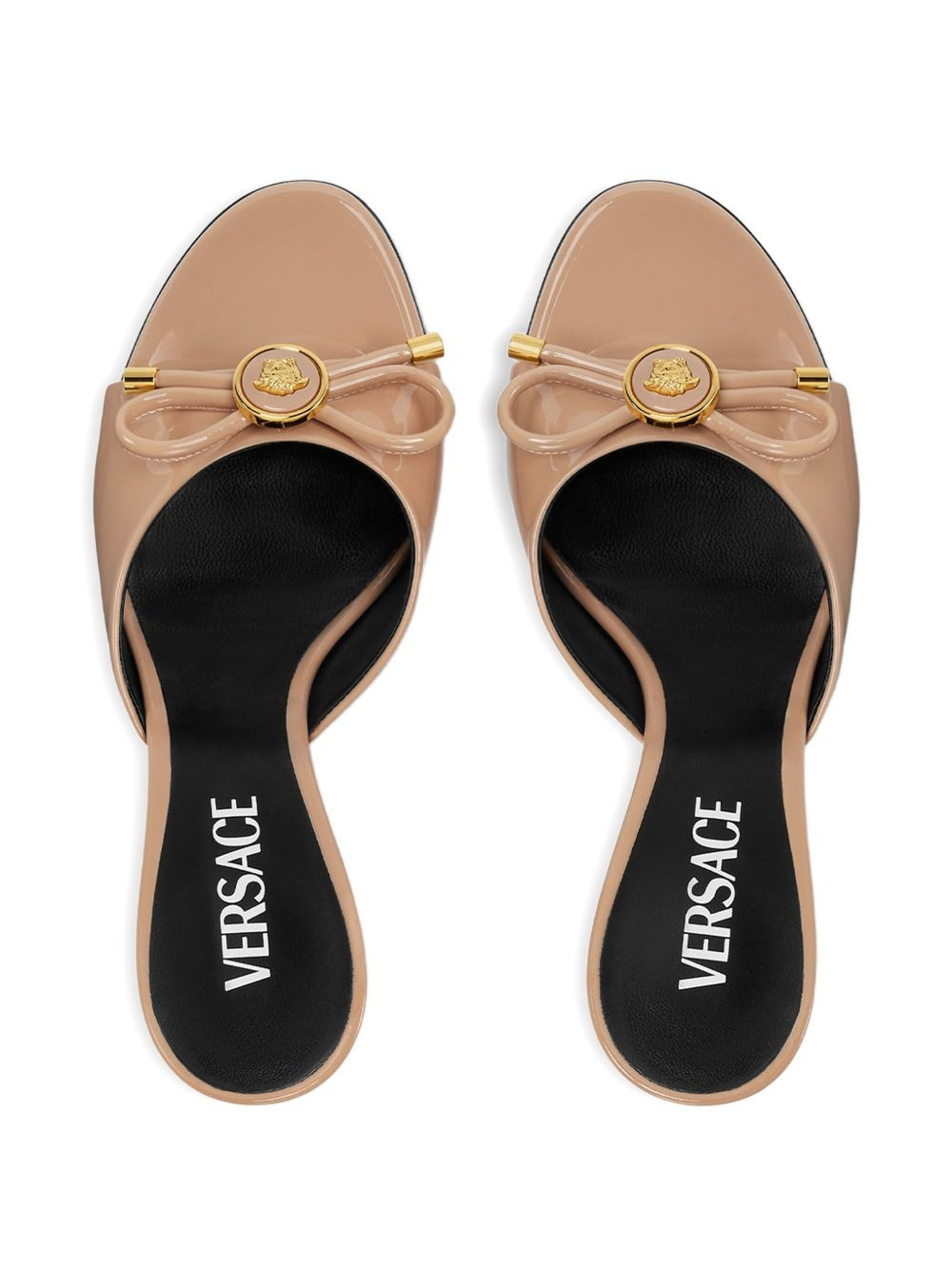 85mm bow-embellished leather sandals - 3