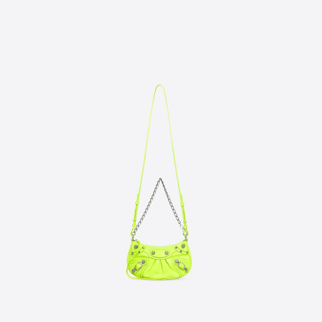 Women's Le Cagole Mini Purse With Chain in Yellow - 4