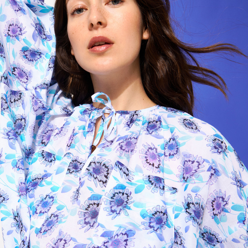 Women Short Ruffles Cotton Dress Flash Flowers 5