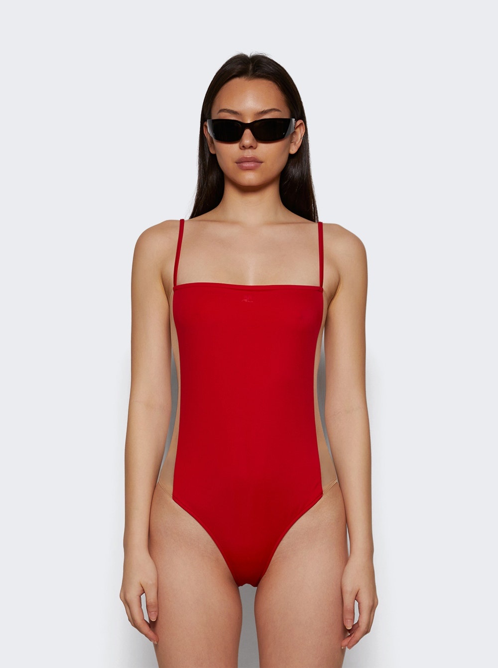 Illusion Square Swimsuit Ruby - 2