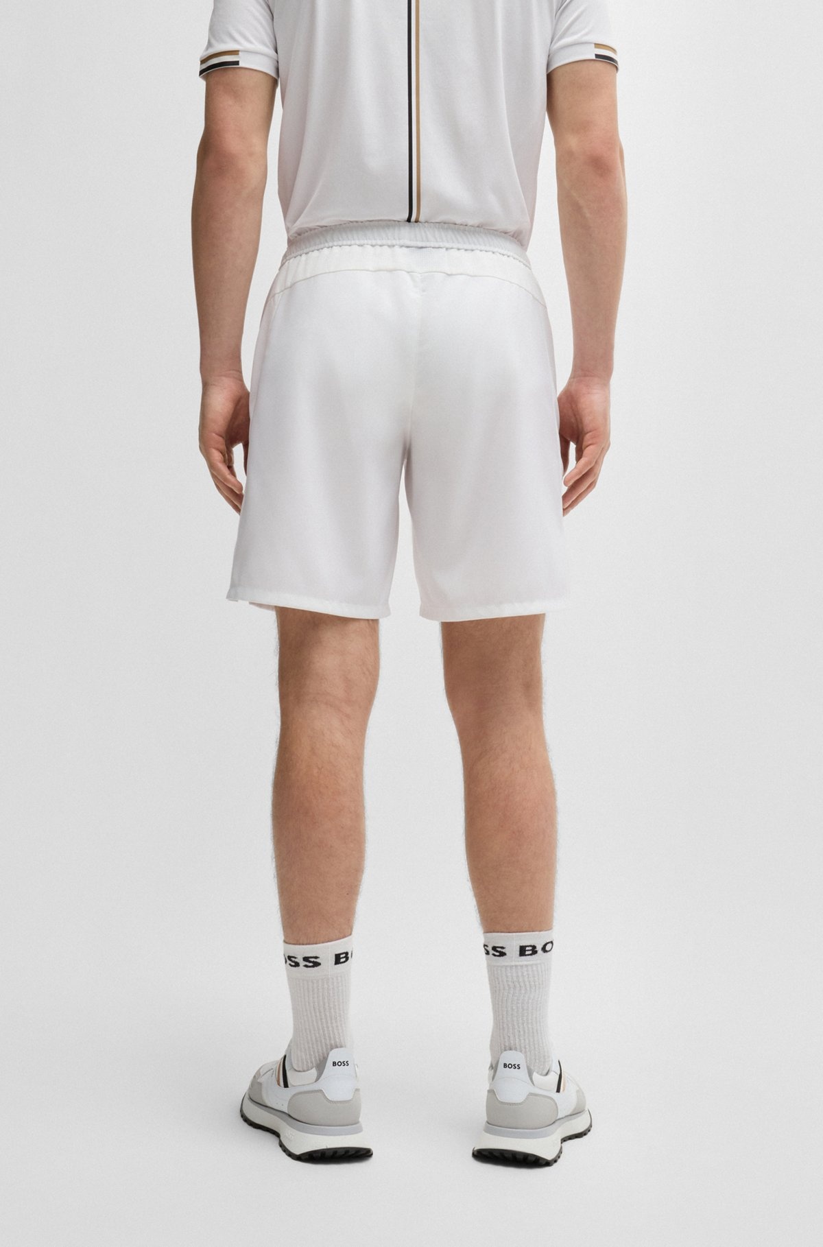 BOSS X MATTEO BERRETTINI WATER-REPELLENT SHORTS WITH LOGO PRINT - 4