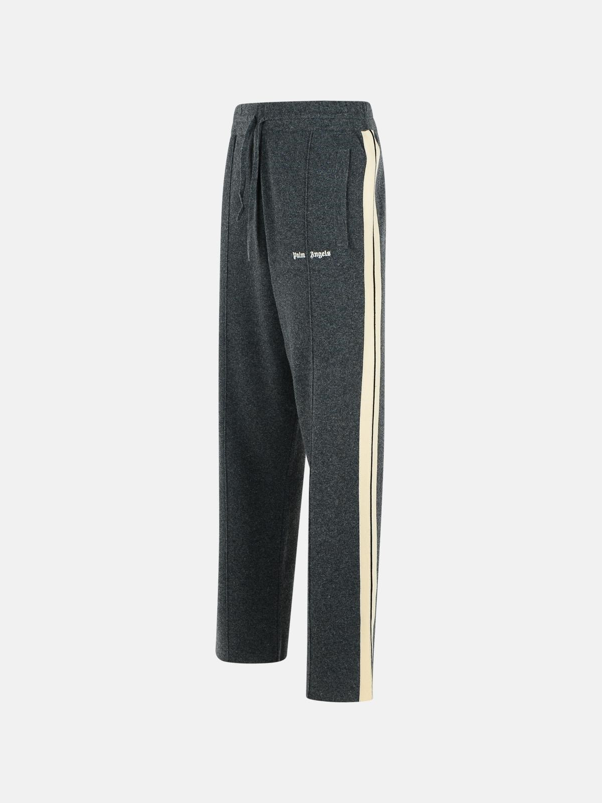 DARK GREY WOOL BLEND TROUSERS - 2
