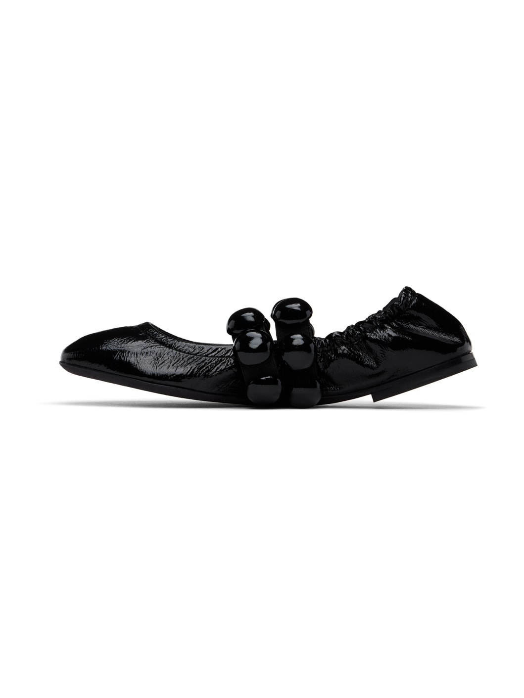 Black Sphere Ballerina Flats - 3