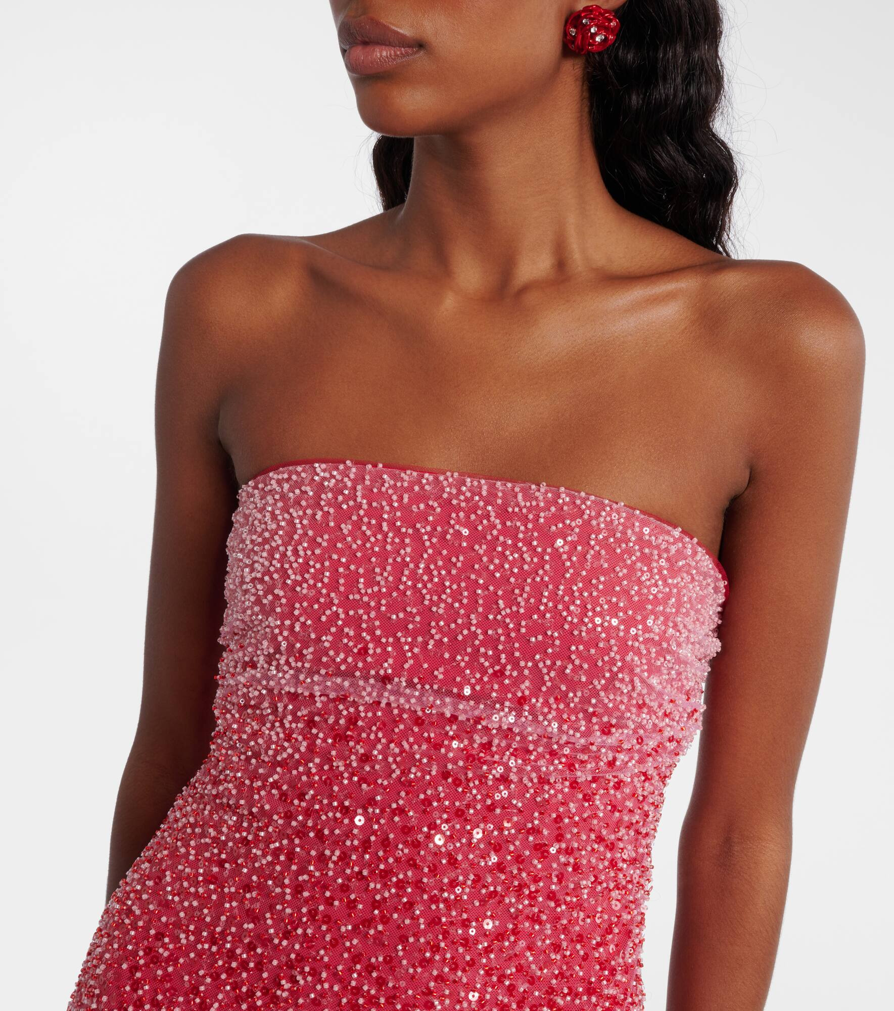 Beaded sequined maxi dress - 4