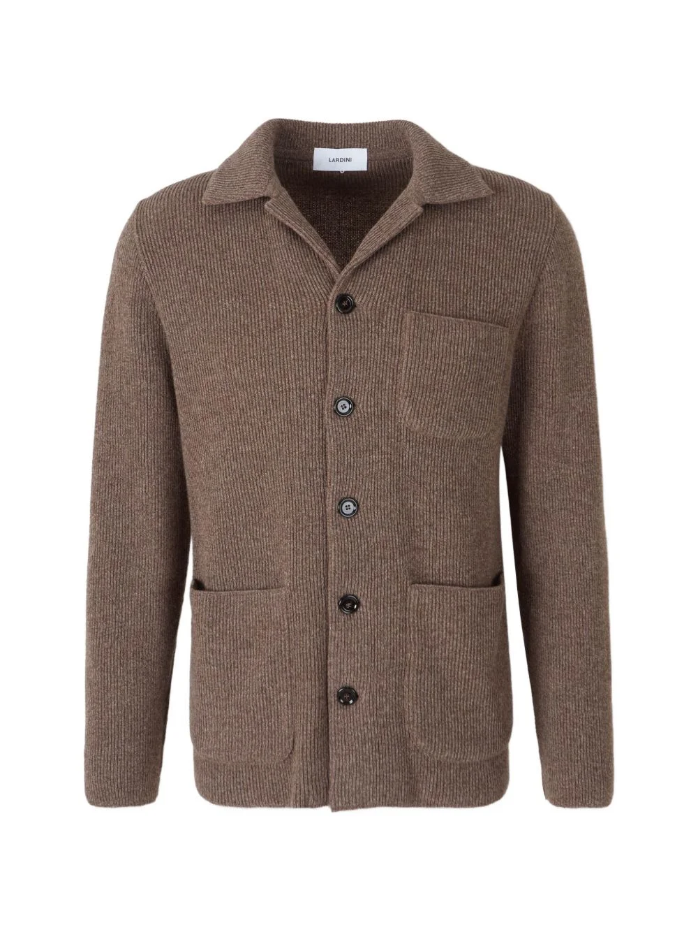 ribbed-knit cashmere jacket - 1