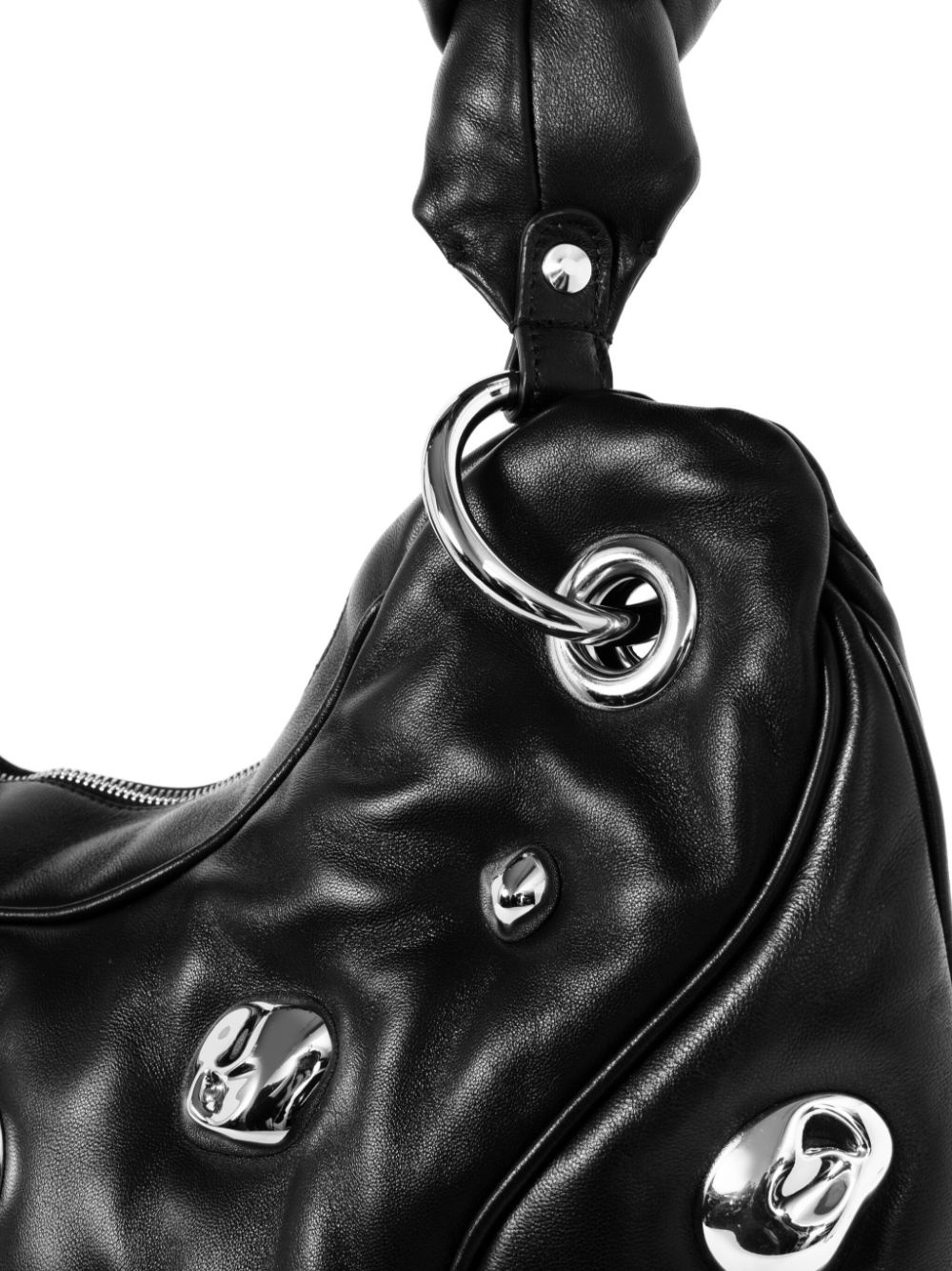 chrome-detail shoulder bag - 5