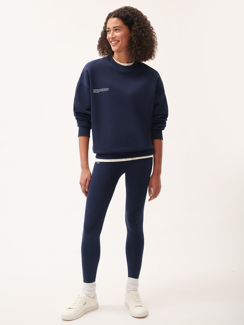 PANGAIA Women's 365 Cotton stretch Leggings - Navy outlook