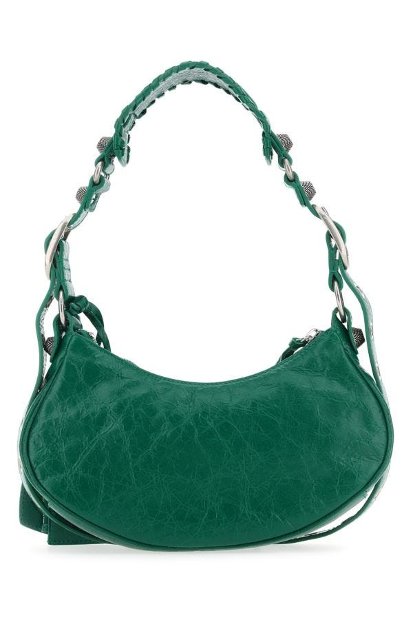 ハンドバッグ BALENCIAGA Green Nappa Leather Le Cagole S Shoulder Bag Balenciaga Le Cagole S Leather Shoulder Bag | Green | FARFETCH