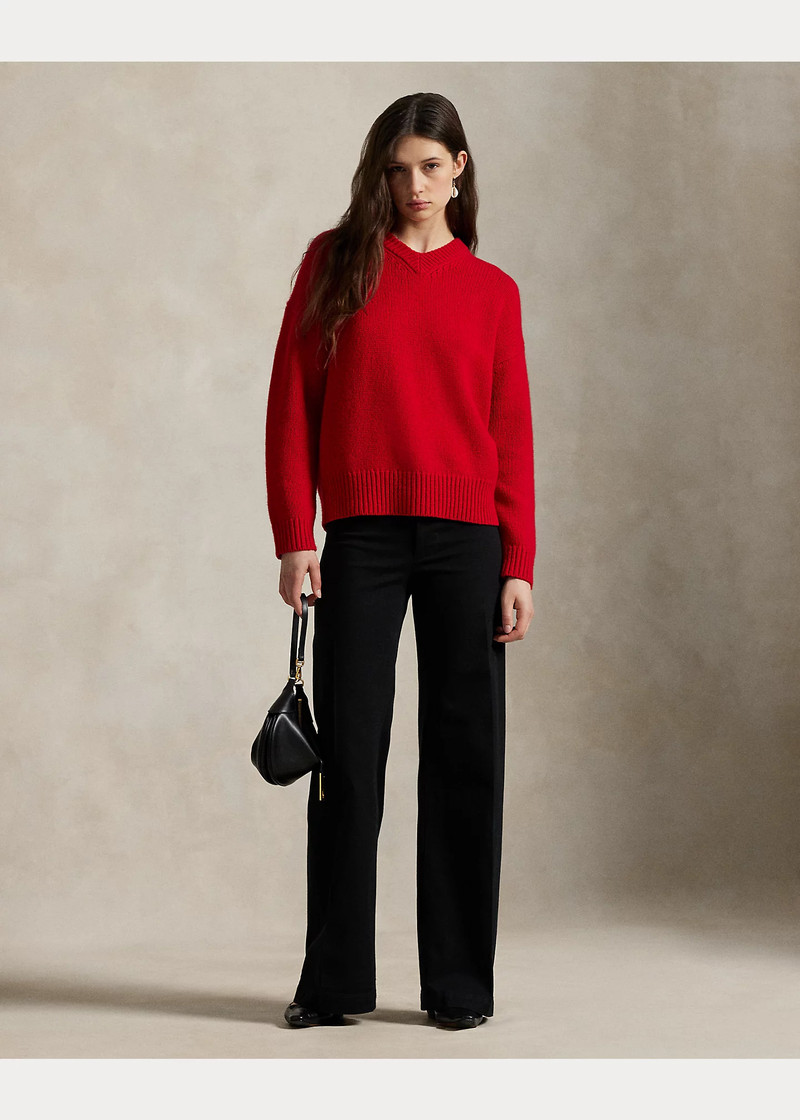 Cashmere High V-Neck Sweater 3
