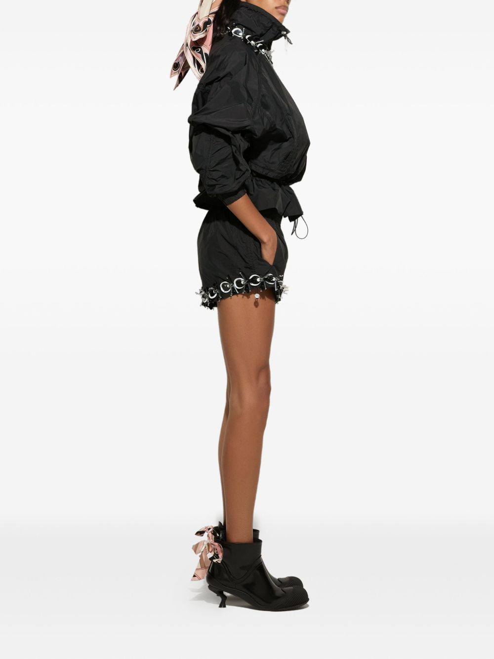 embellished-hem shorts - 3