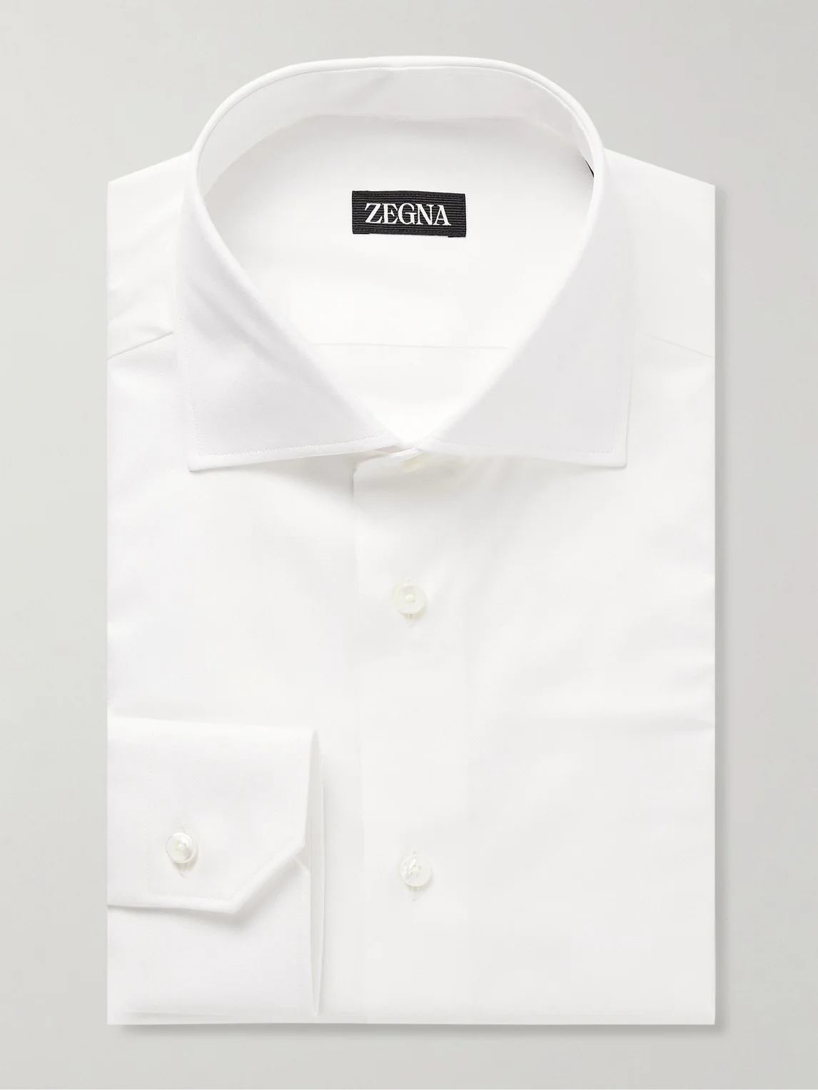 Cutaway-Collar Cotton-Twill Shirt - 1
