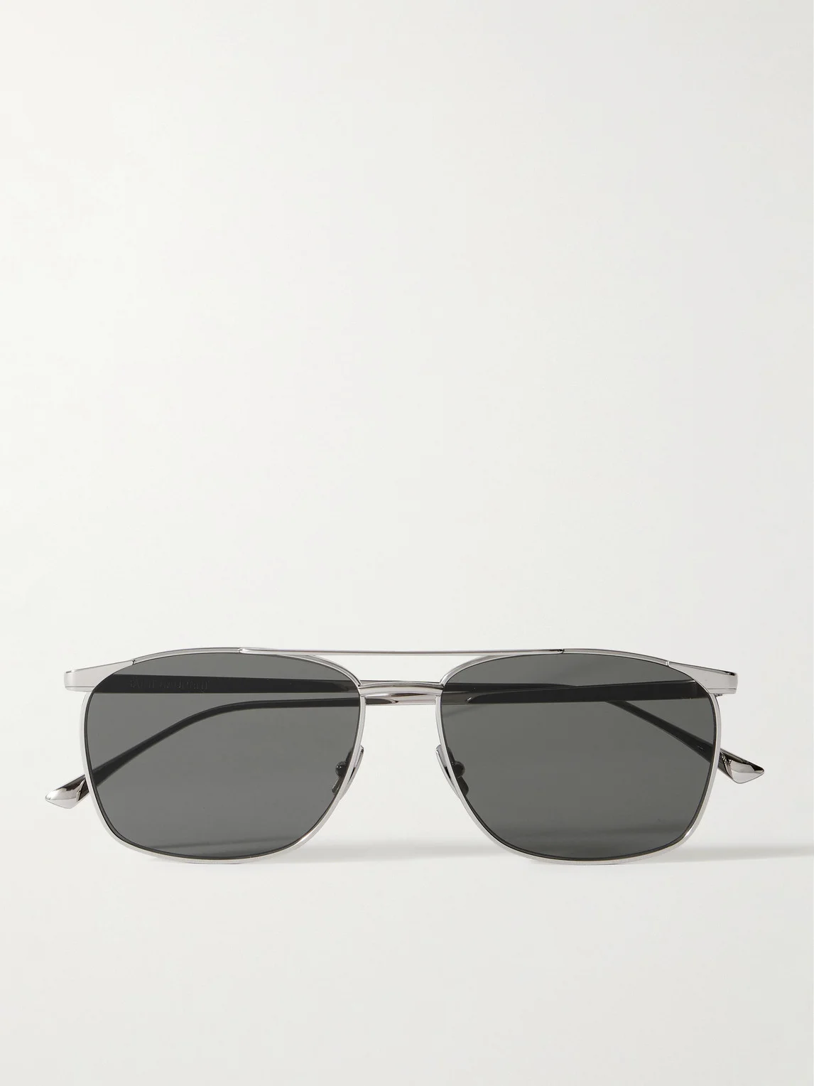 Aviator-Style Silver-Tone Sunglasses - 1