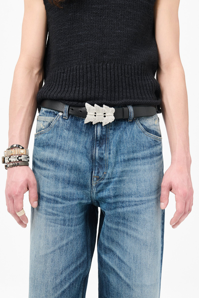 Butterfly Belt Oily Black Leather 4