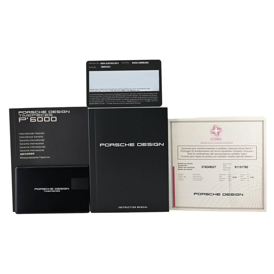 Porsche Design - Pre-owned Porsche Design Chronograph Black Pvd Automatic Black Dial Men's Watch 6004.0.00.062.00.0 - 6
