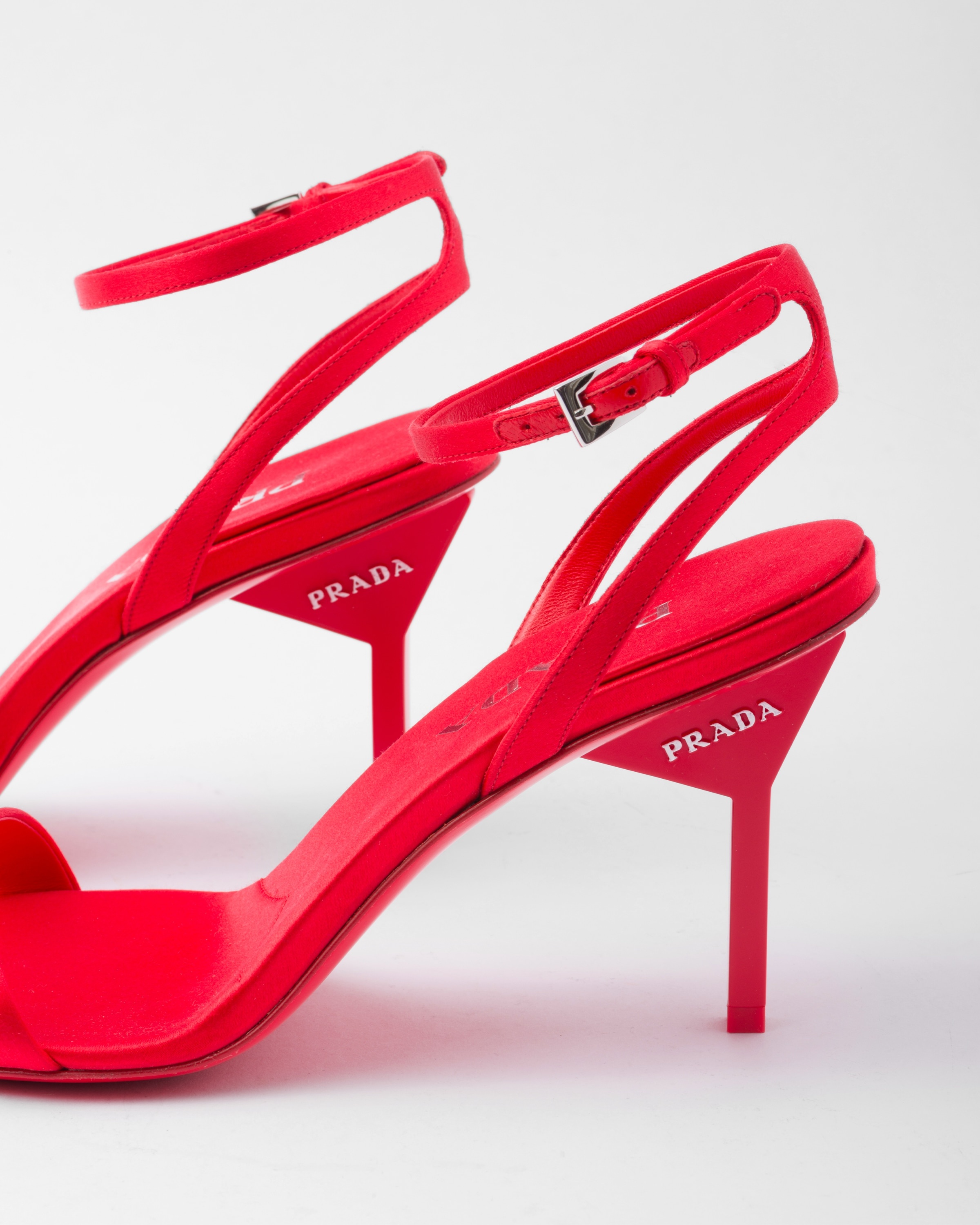 Satin high-heeled sandals - 6