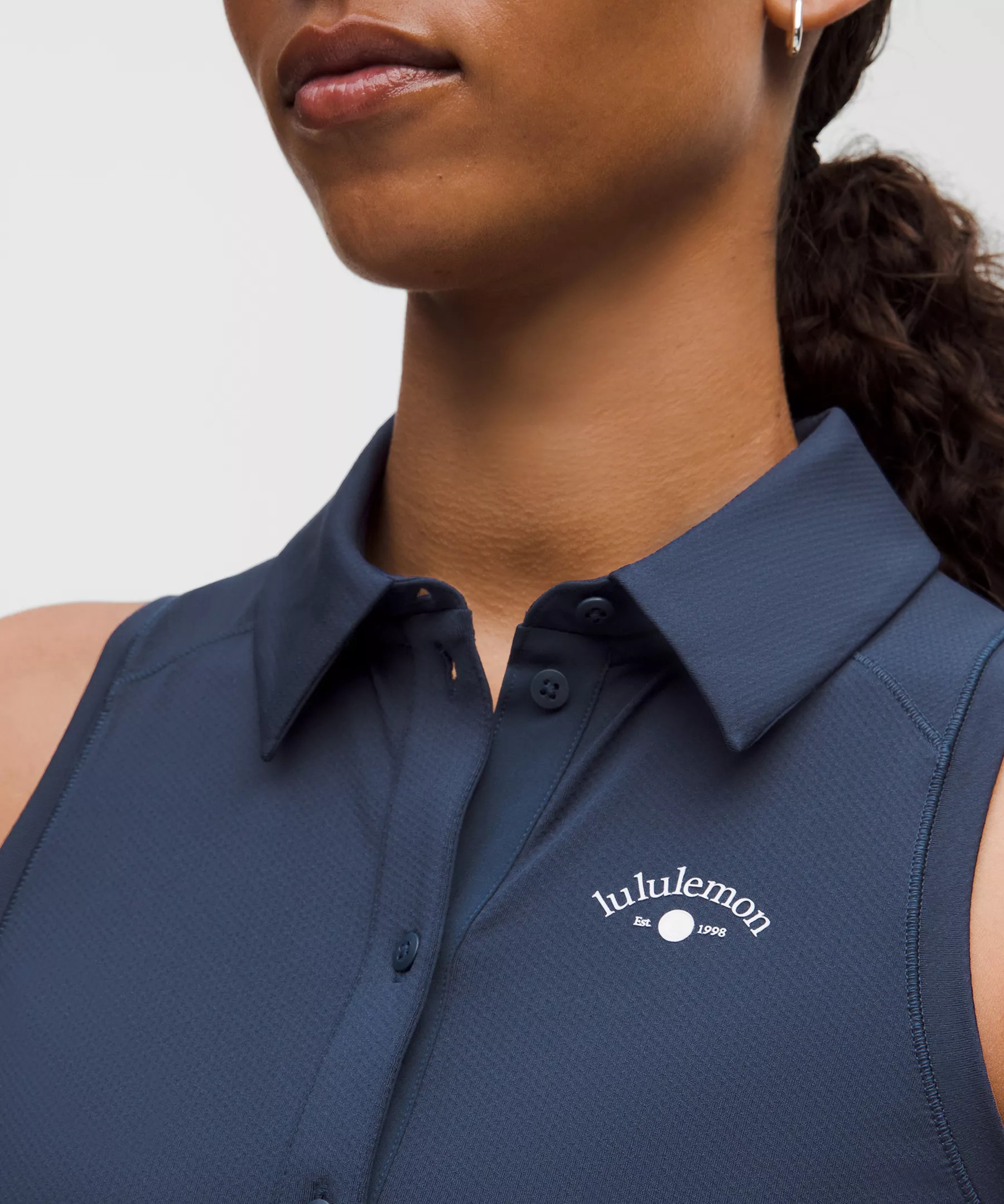 Quick-Dry Sleeveless Polo Shirt Straight Hem *Graphic - 6