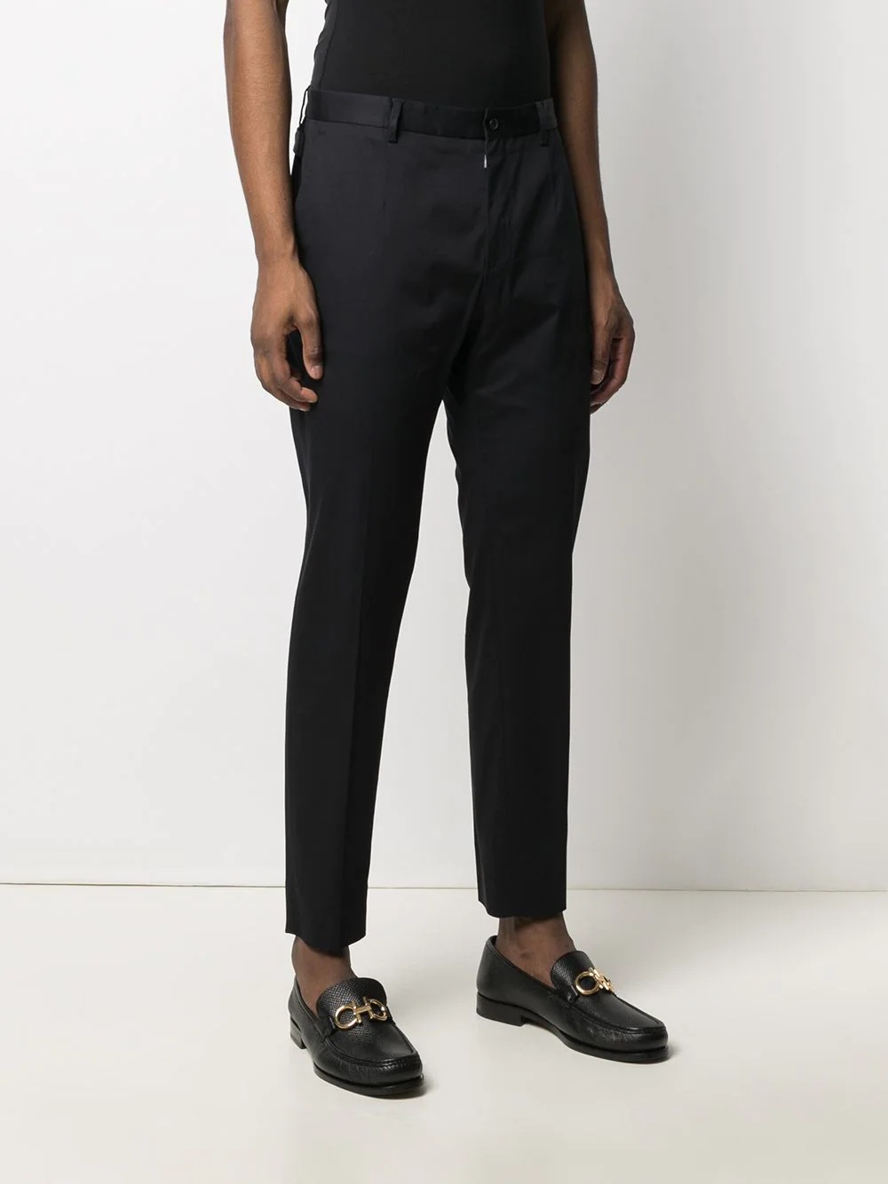 logo patch tailored trousers - 3