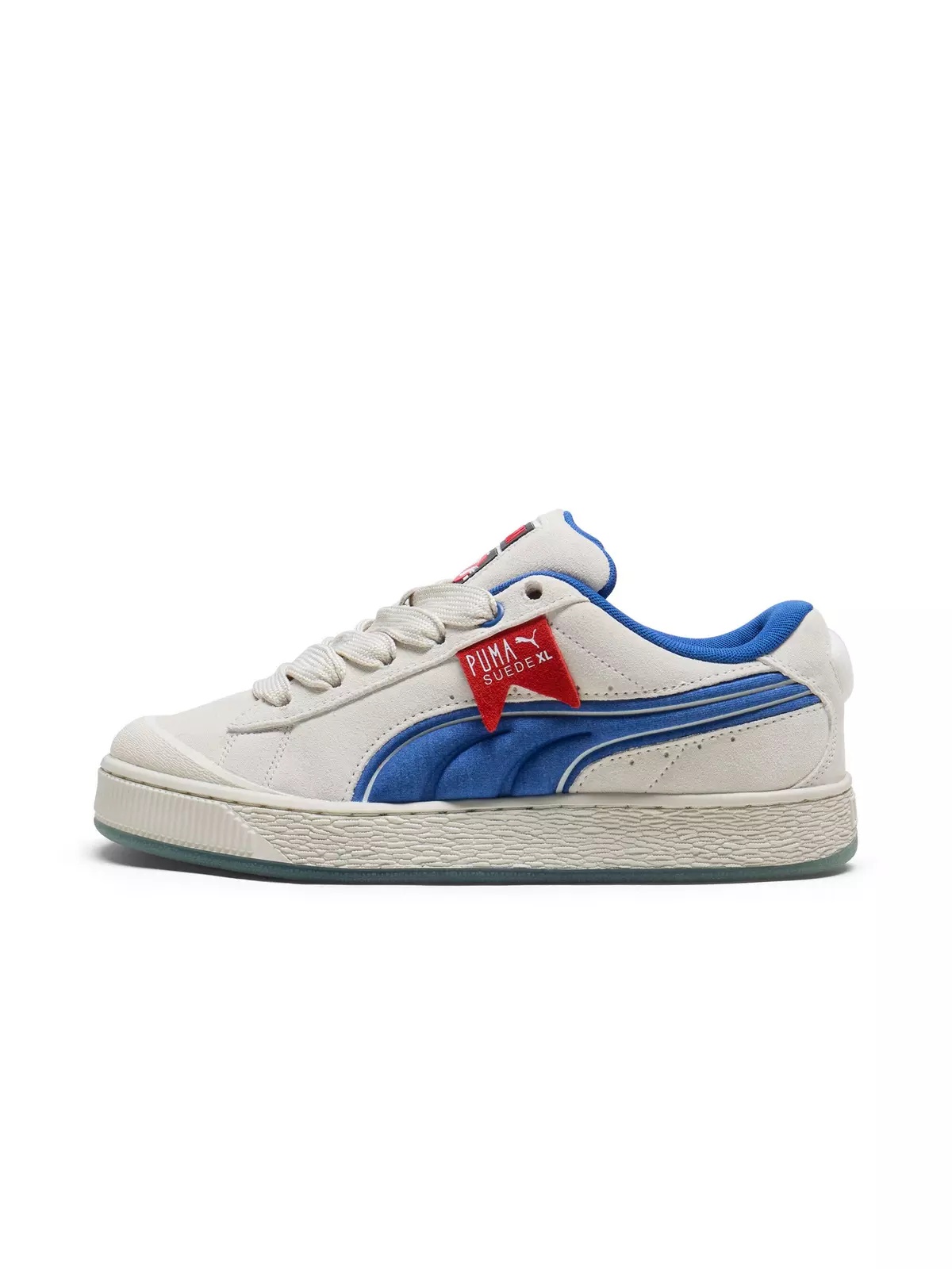 PUMA Suede XL Stay Puft "Warm White/Clyde Royal/PUMA Red" Men's Shoe - 2