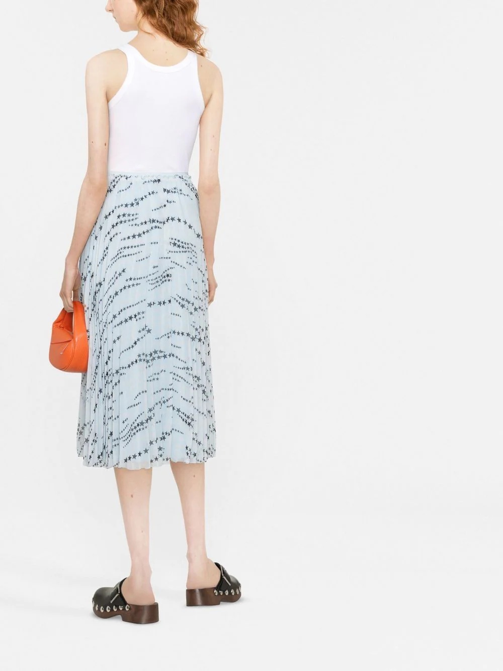 star-print pleated skirt - 3