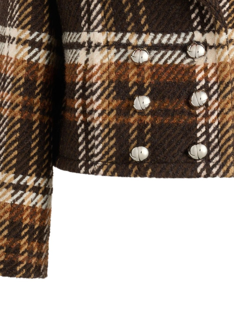 PATOU double-breasted plaid coat outlook