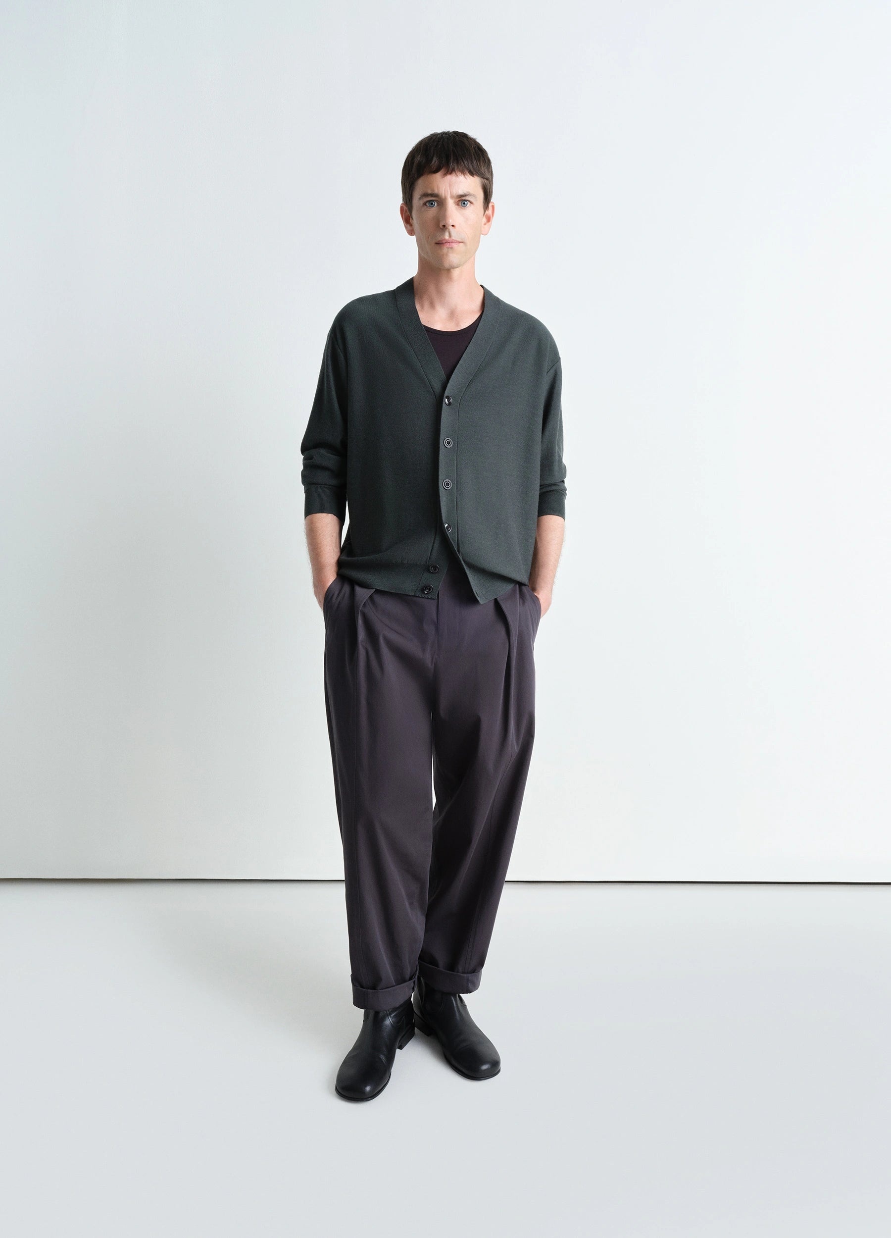 24ss Lemaire twisted cardigan グレー Lemaire RELAXED TWISTED CARDIGAN | REVERSIBLE