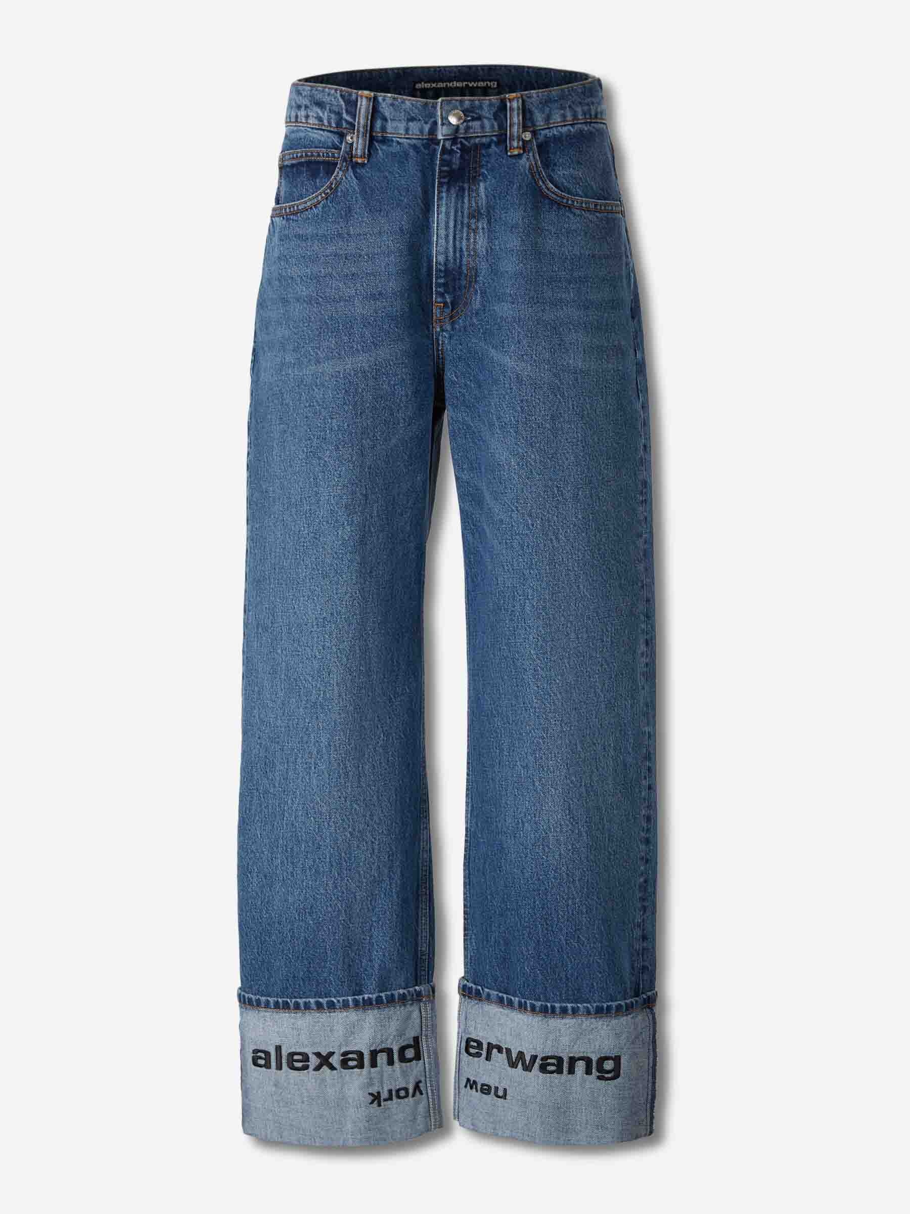 WIDE COTTON JEANS - 1