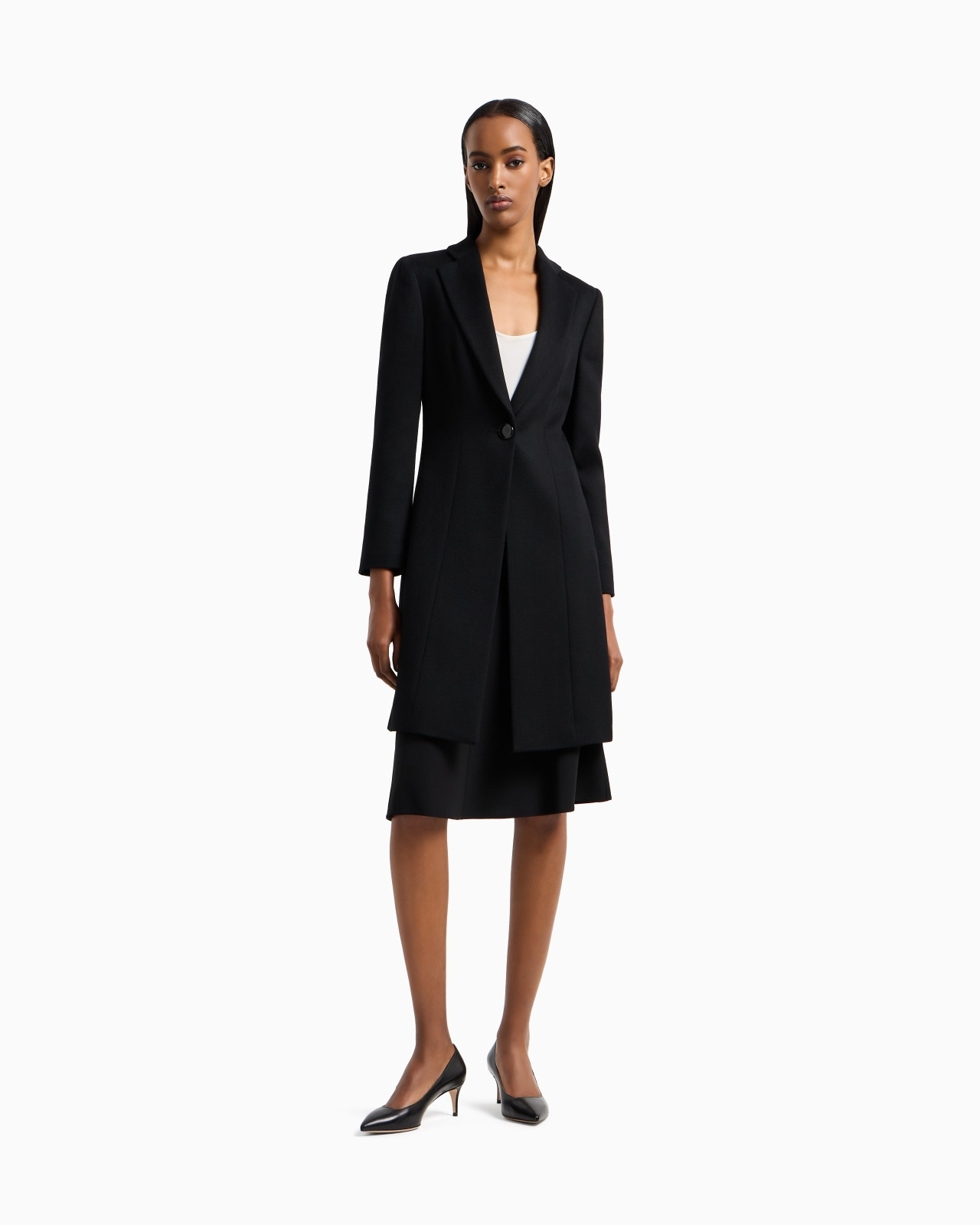 Pure cashmere single-breasted coat - 4