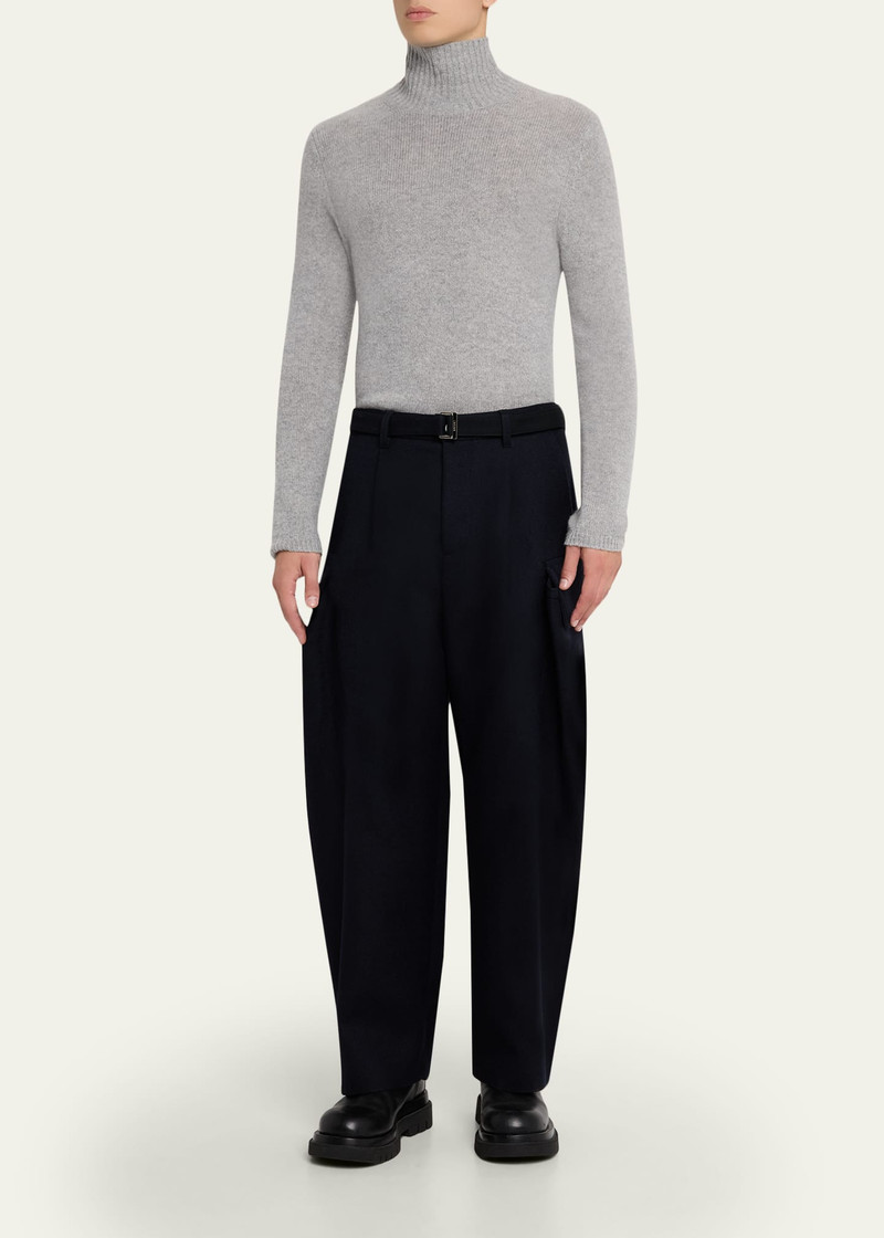 sacai Men's Double-Faced Melton Wool Oversized Cargo Pants outlook