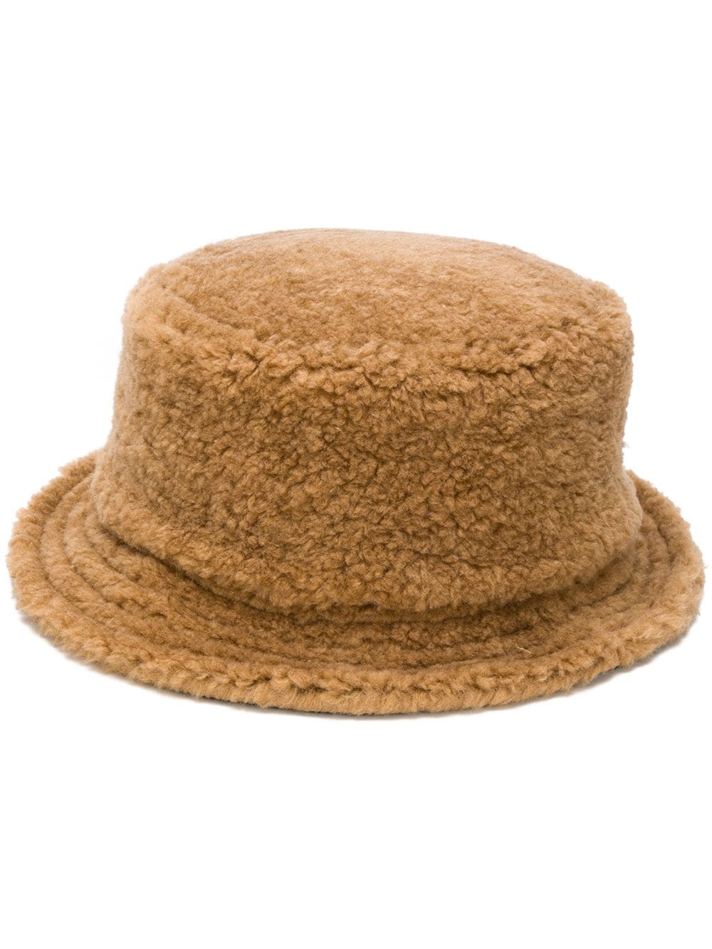 faux fur bucket hat - 1