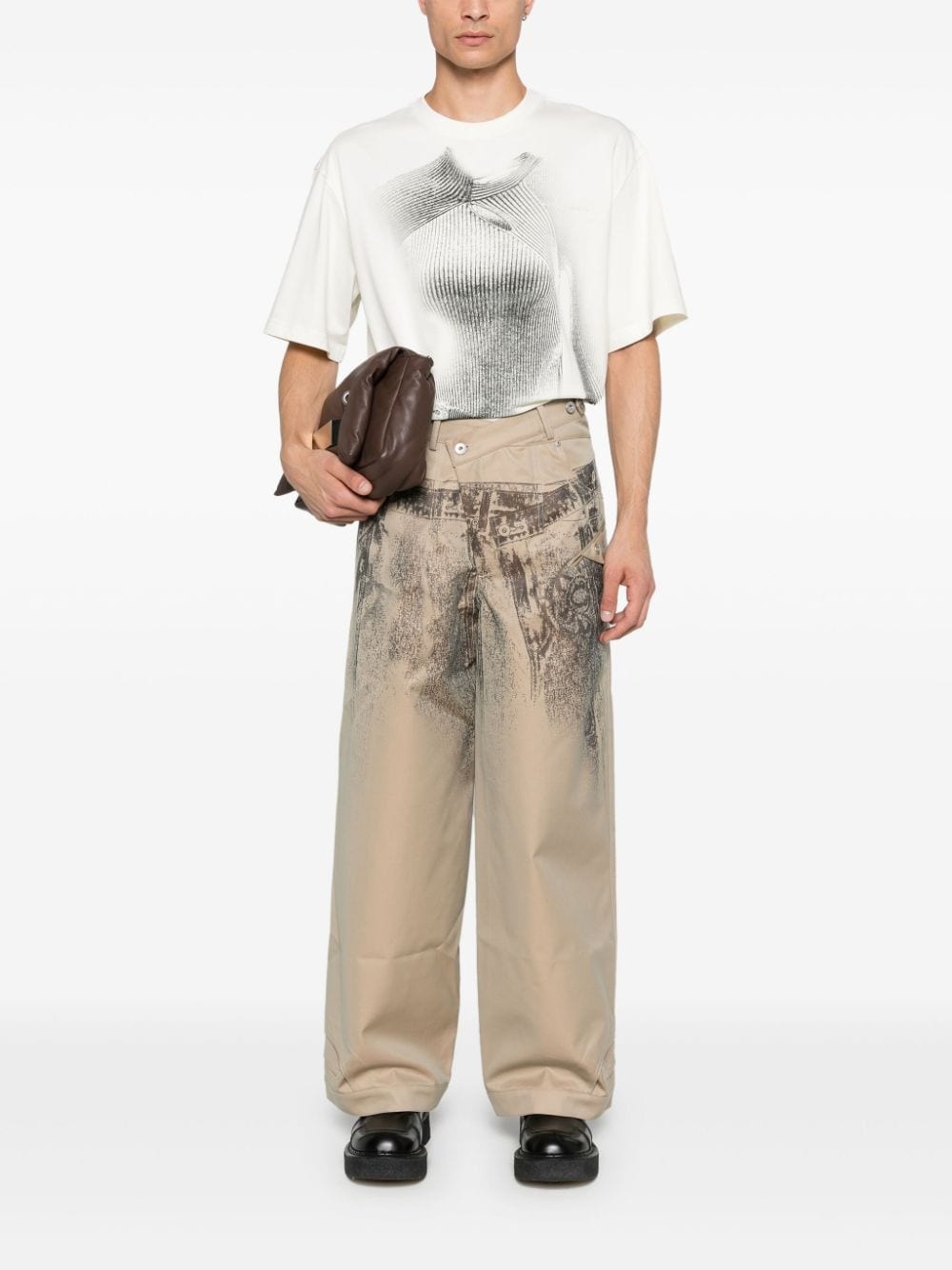 graphic-print trousers - 2