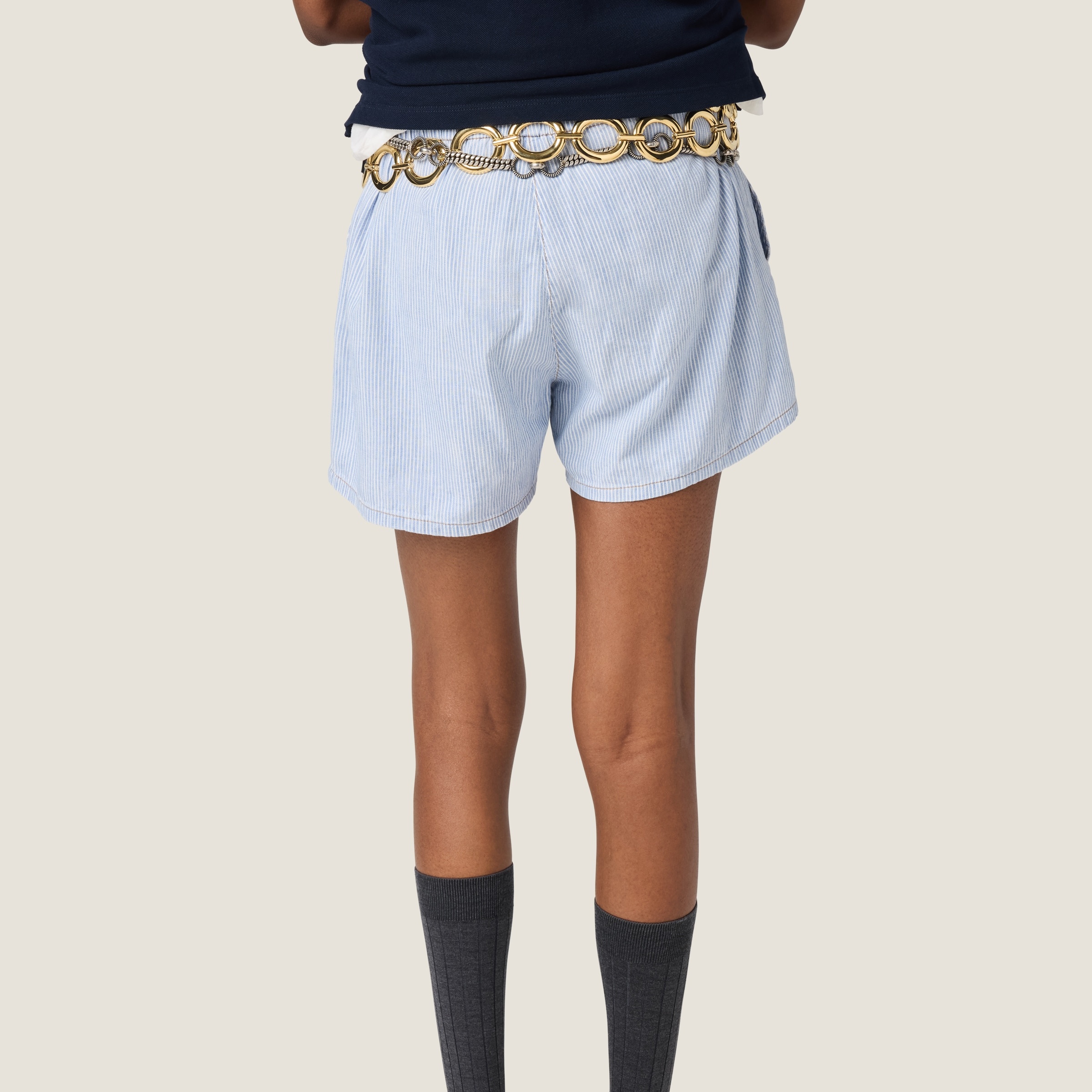 Striped chambray bermudas - 3