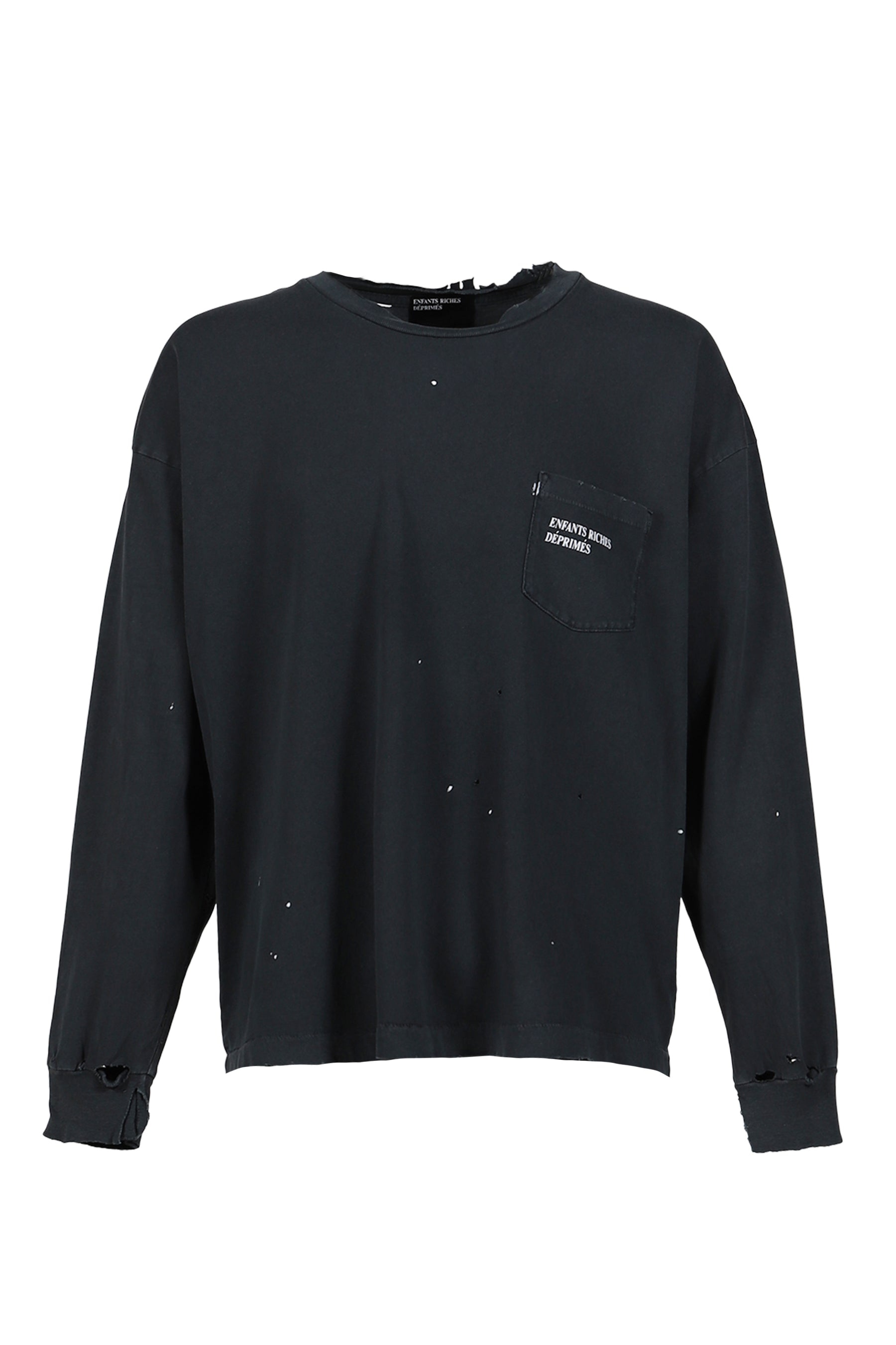 CLASSIC LOGO LS T-SHIRT / L.WASHED BLK - 5