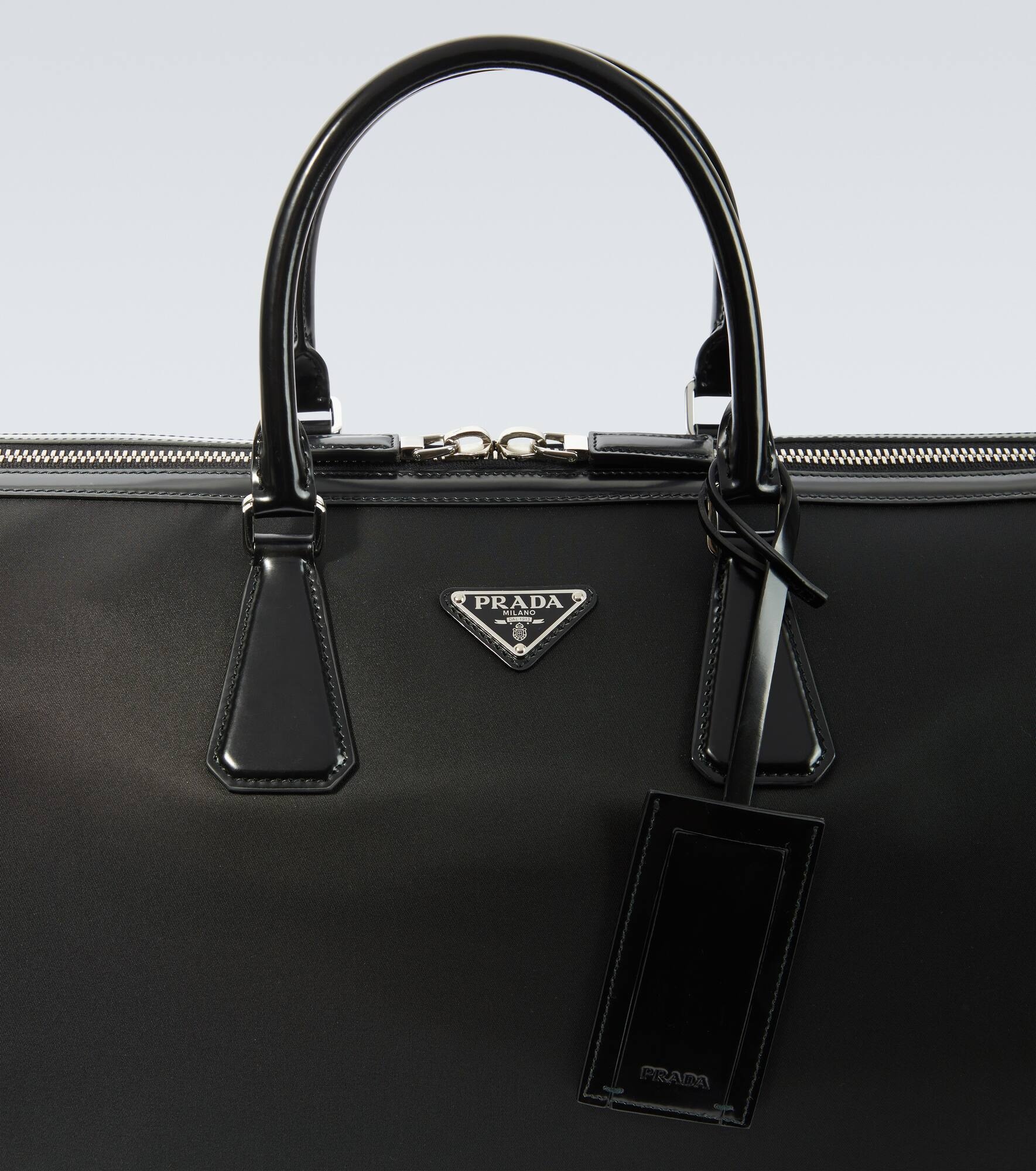 Leather-trimmed duffel bag - 6