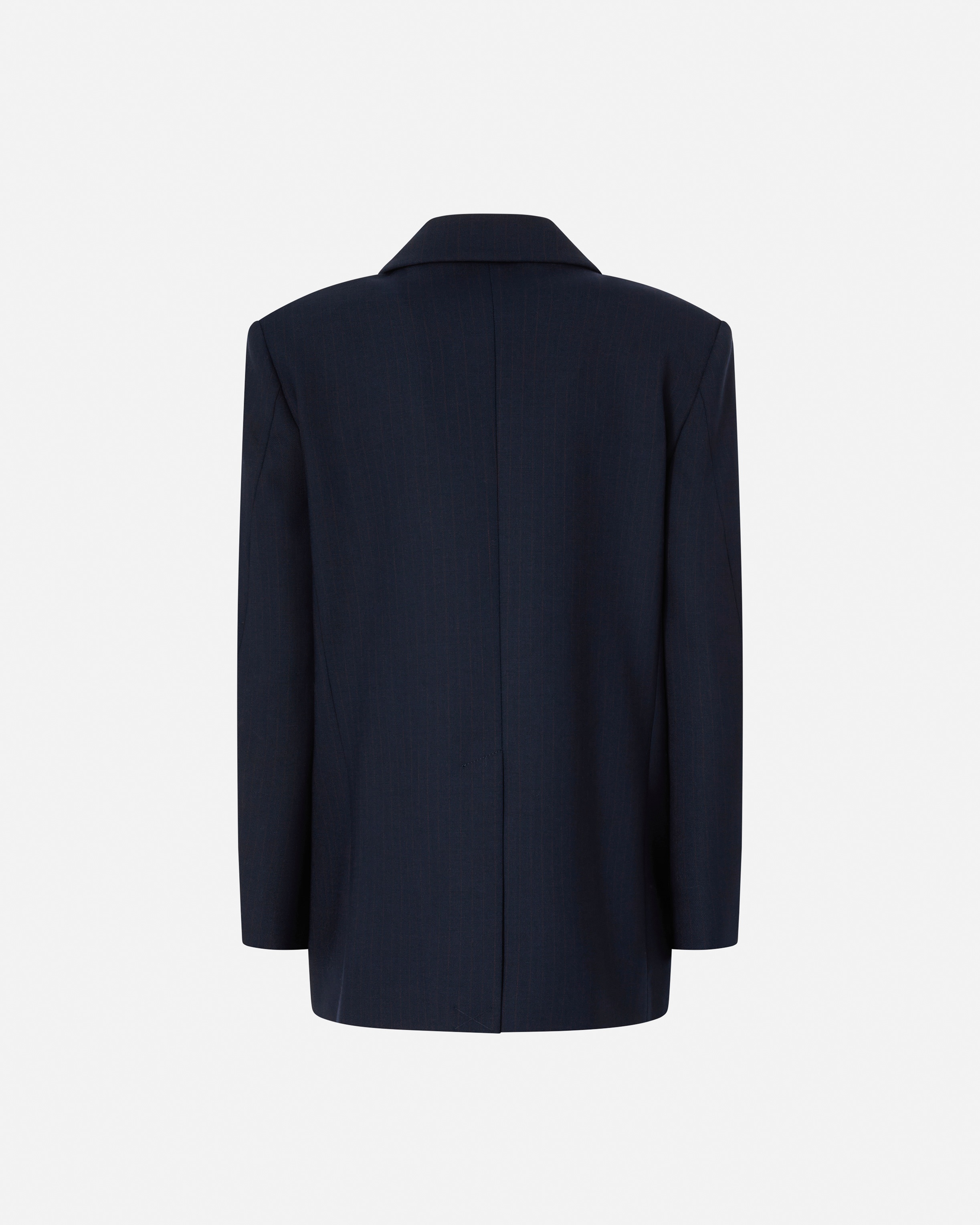 DOUBLE-BREASTED PINSTRIPED BLAZER WITH HORN BUTTONS - 6