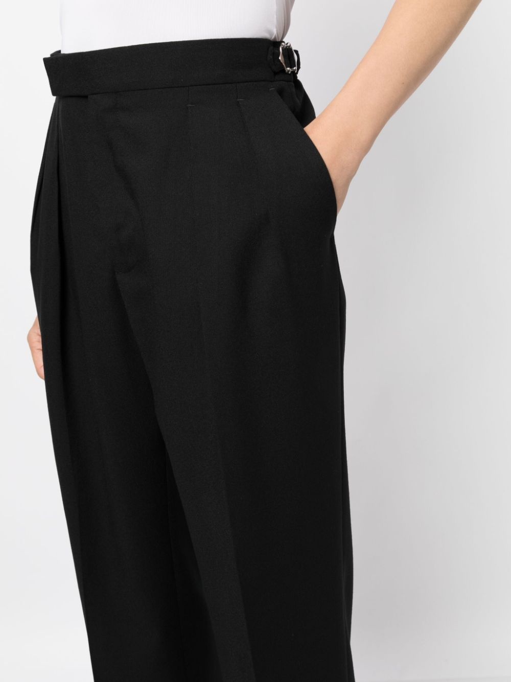 STRAIGHT-LEG WOOL TROUSERS - 5