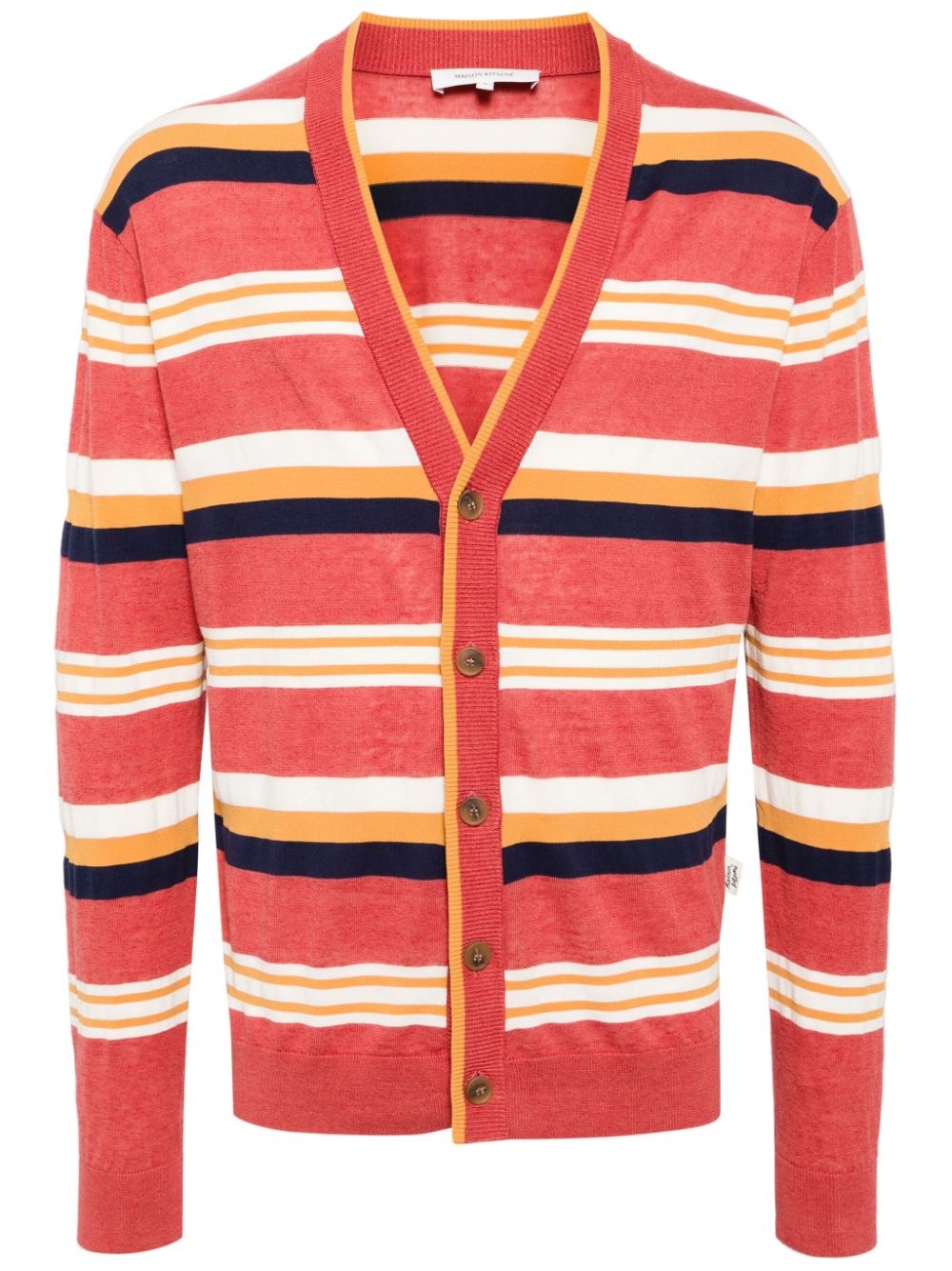 striped intarsia-knit cardigan - 1